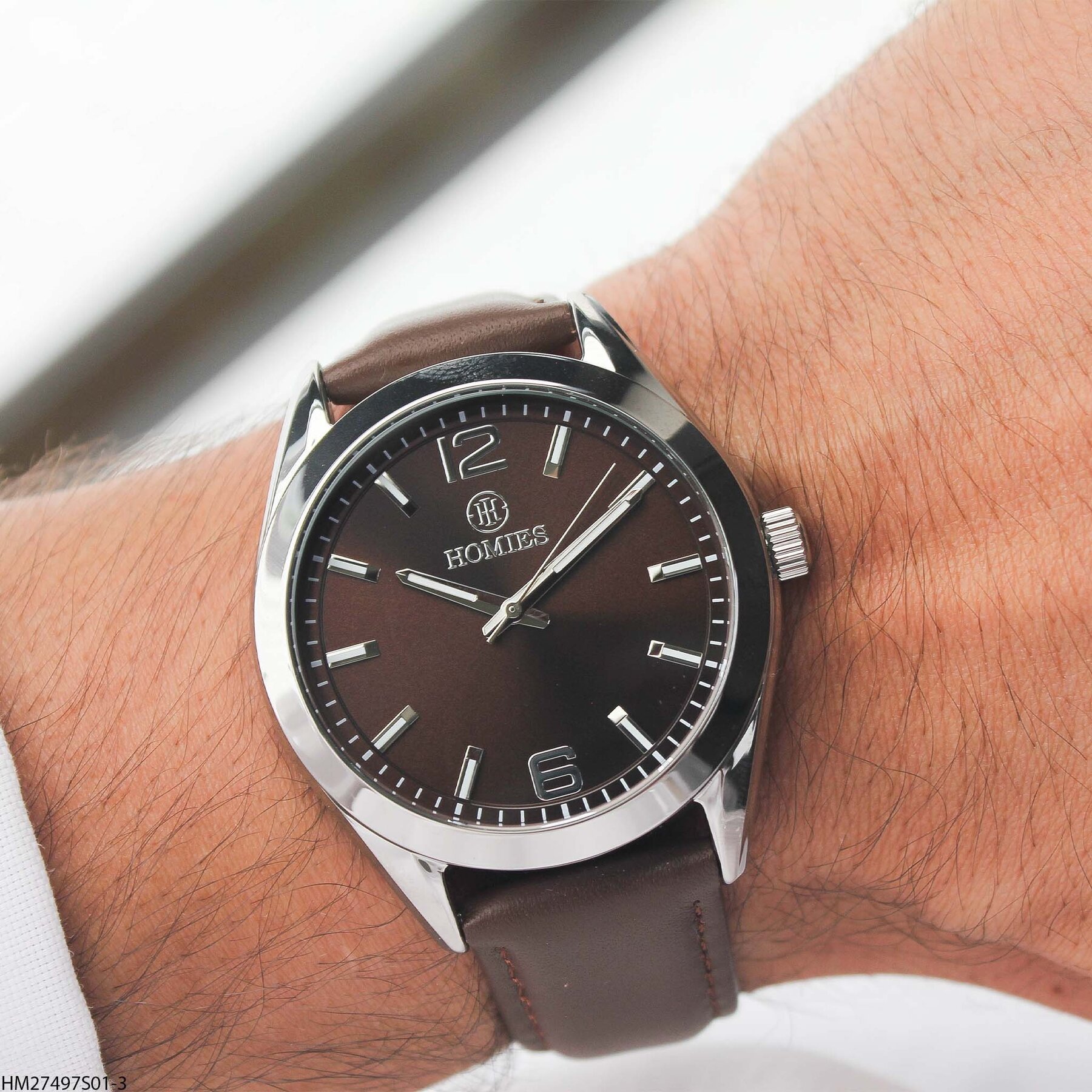 Homies HM27497S01-3 Leather Strap Men Watch