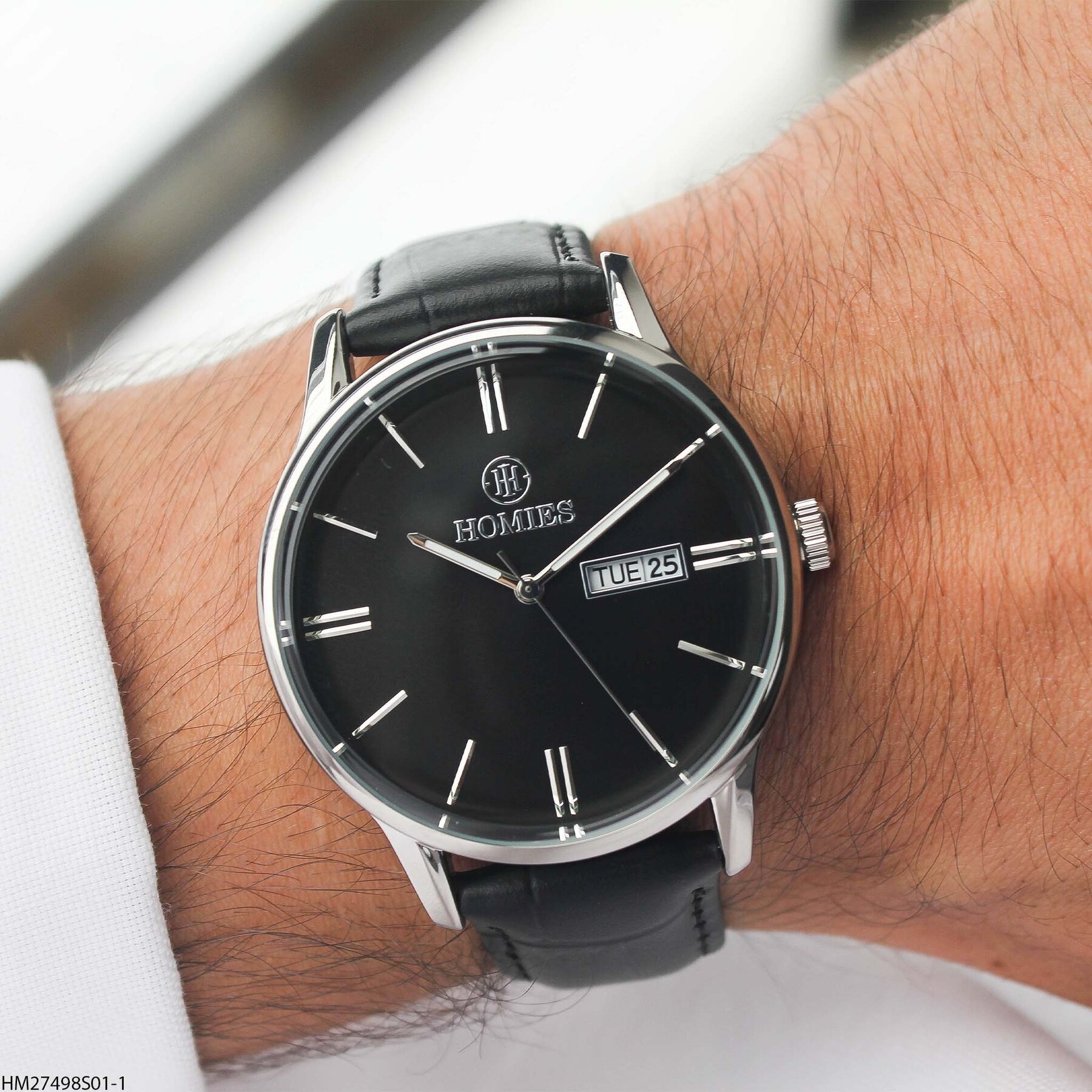 Homies HM27498S01-1 Leather Strap Men Watch