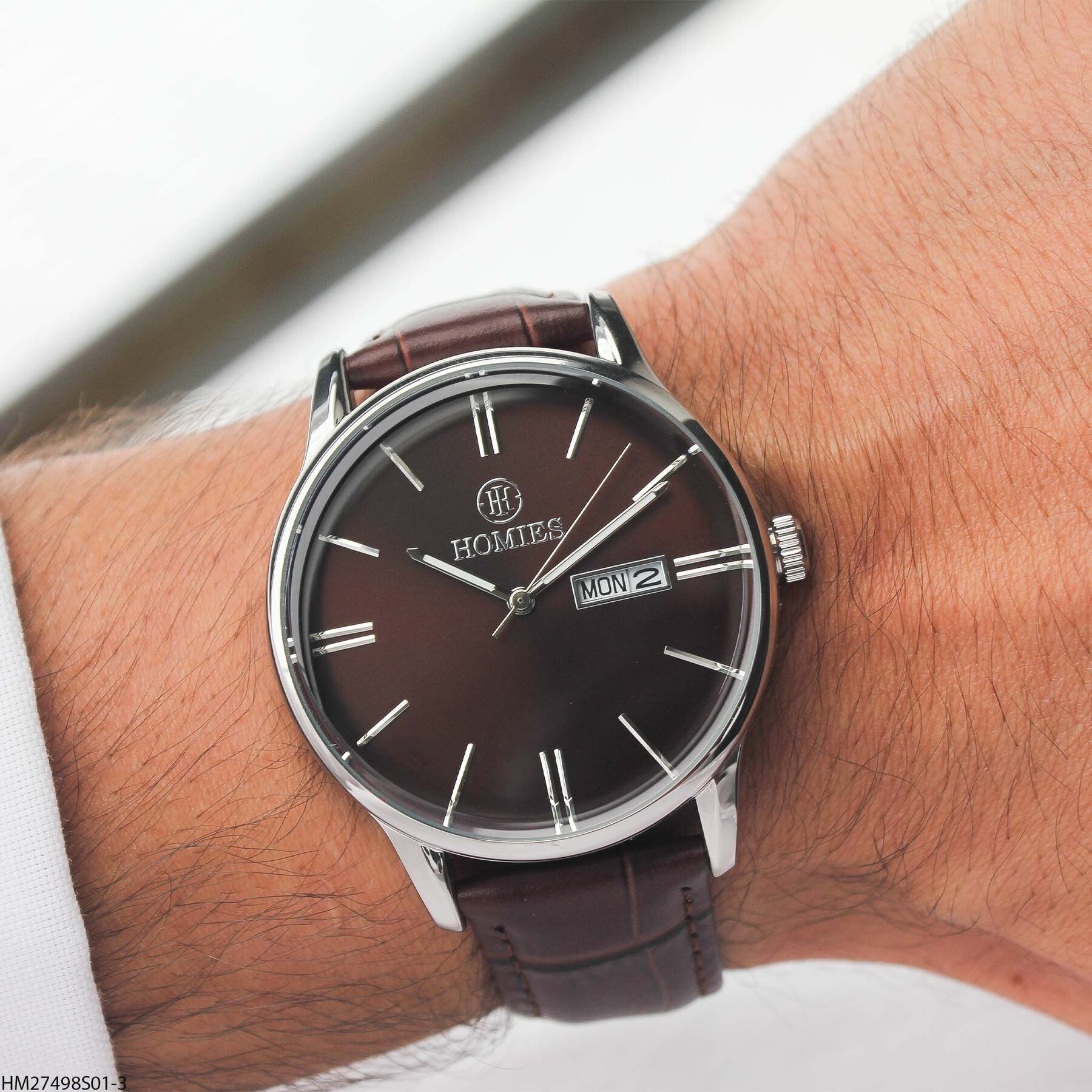 Homies HM27498S01-3 Leather Strap Men Watch