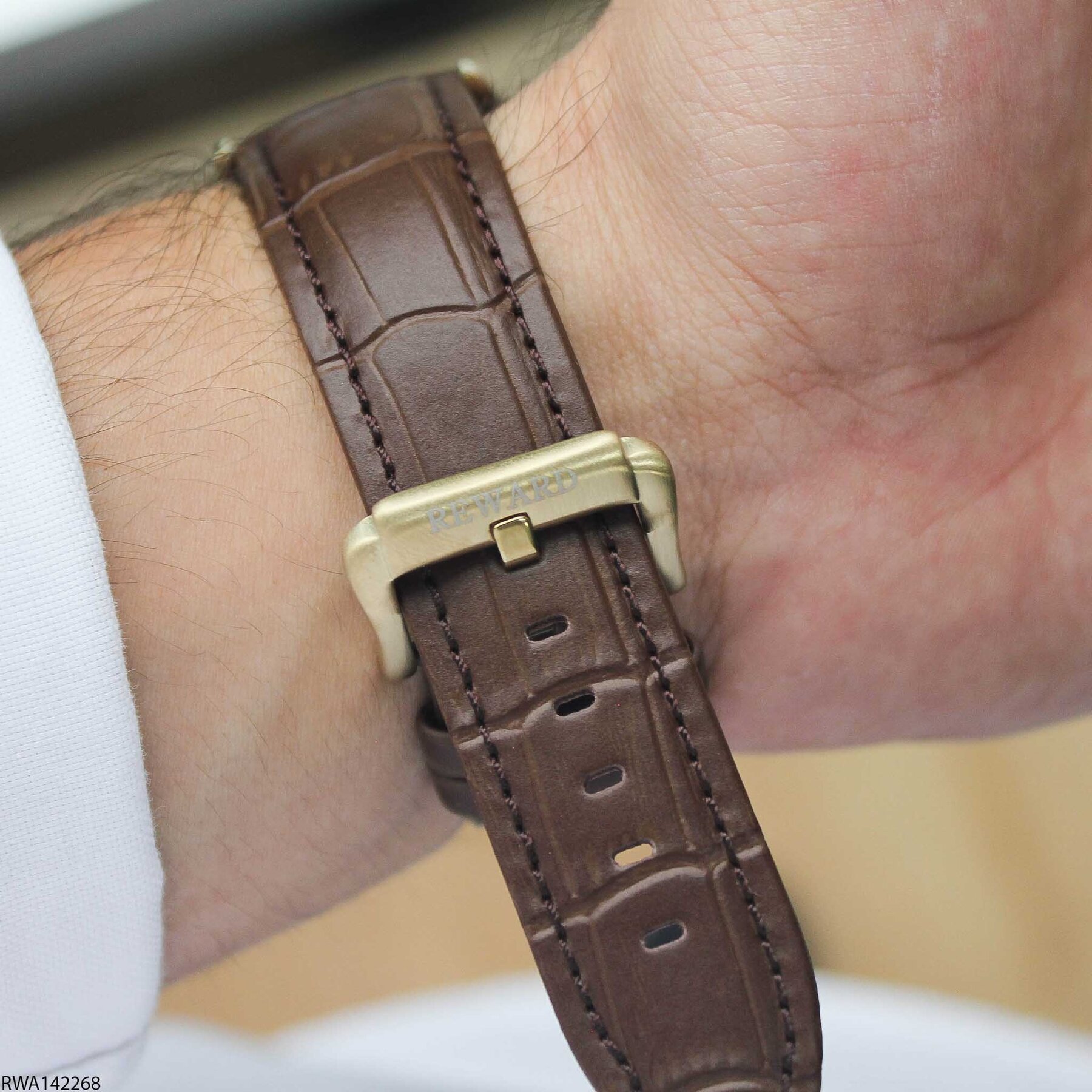 Reward RWA142268 Leather Strap Automatic Men Watch