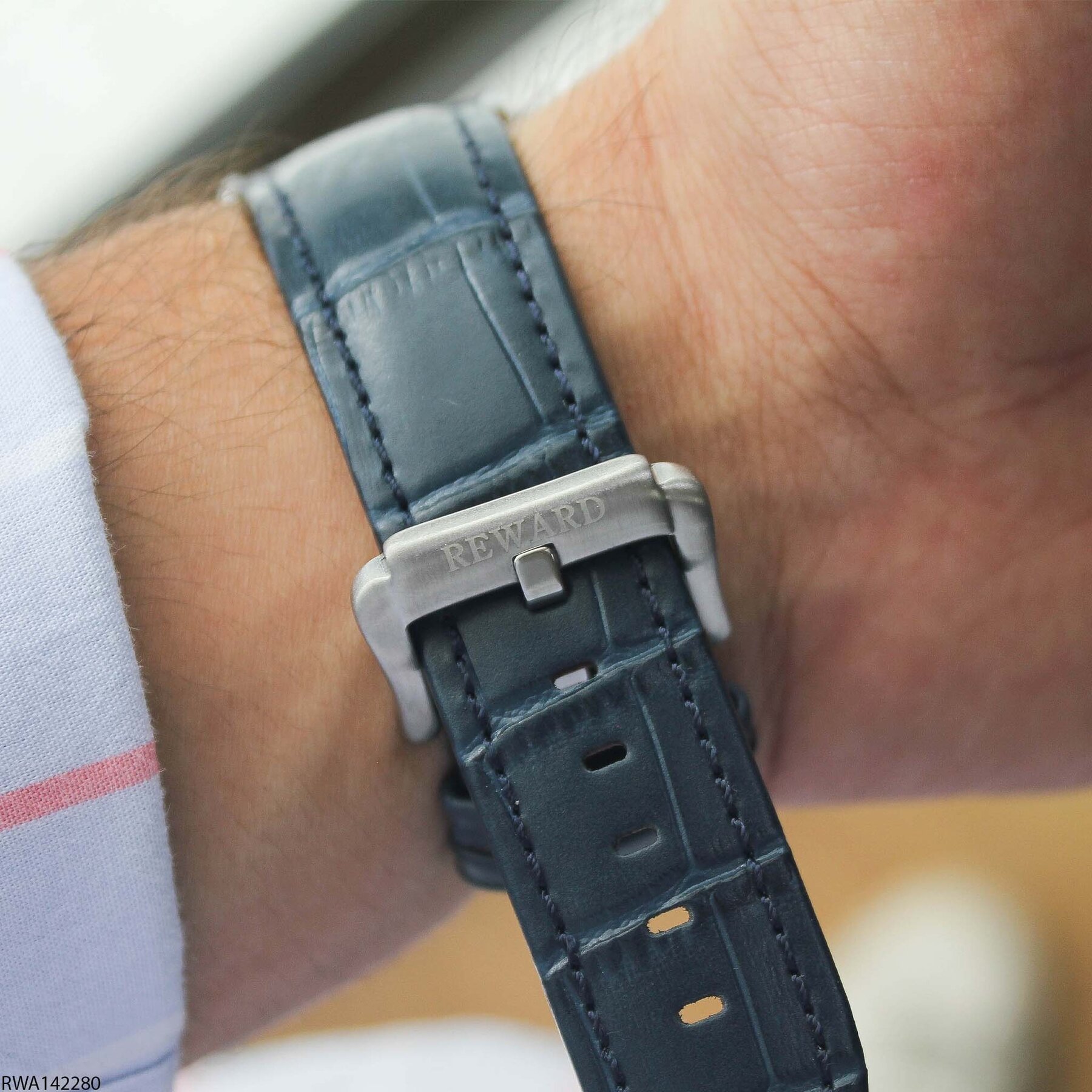 Reward RWA142280 Leather Strap Automatic Men Watch