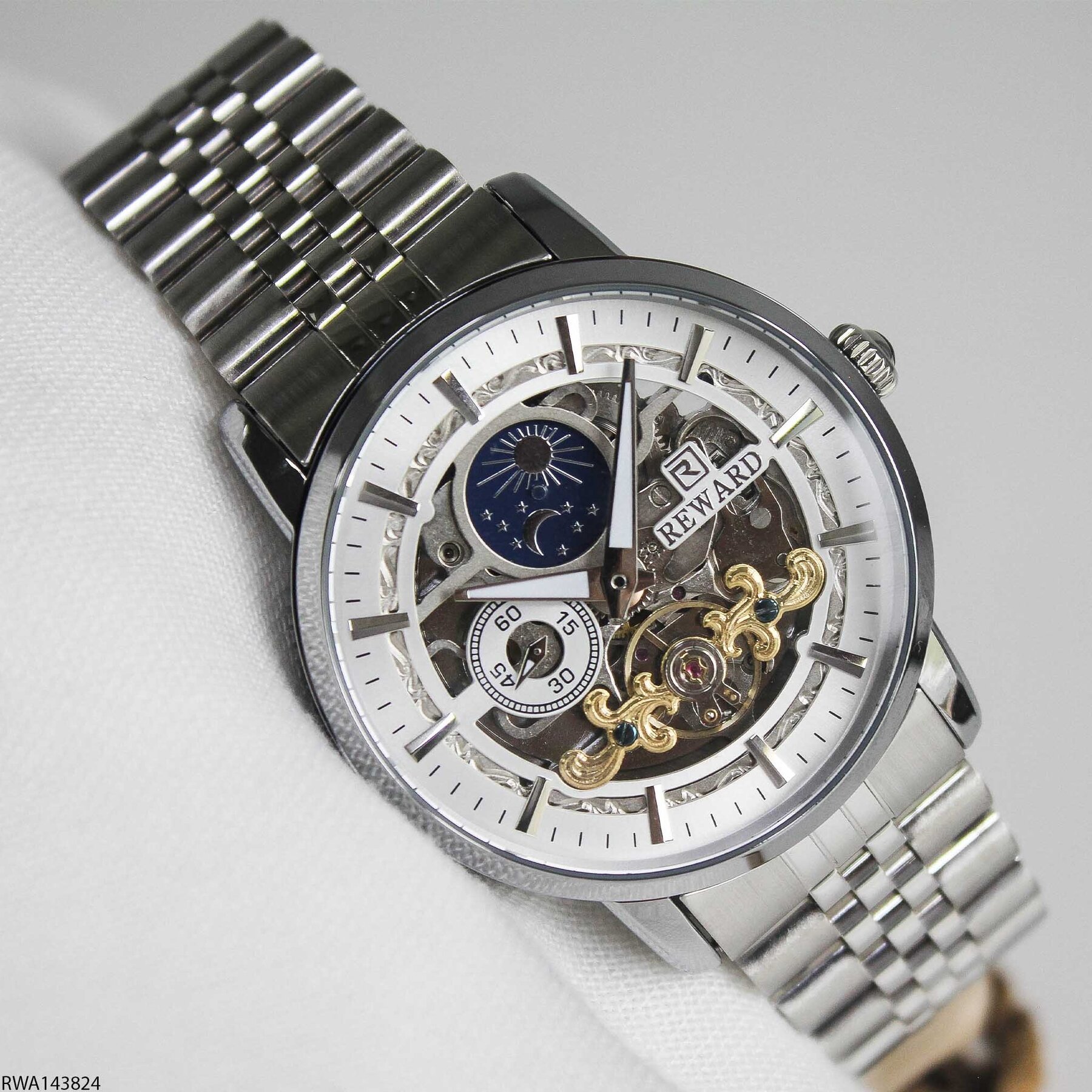 Reward RWA143824 Çelik Kordonlu Otomatik Erkek Kol Saati