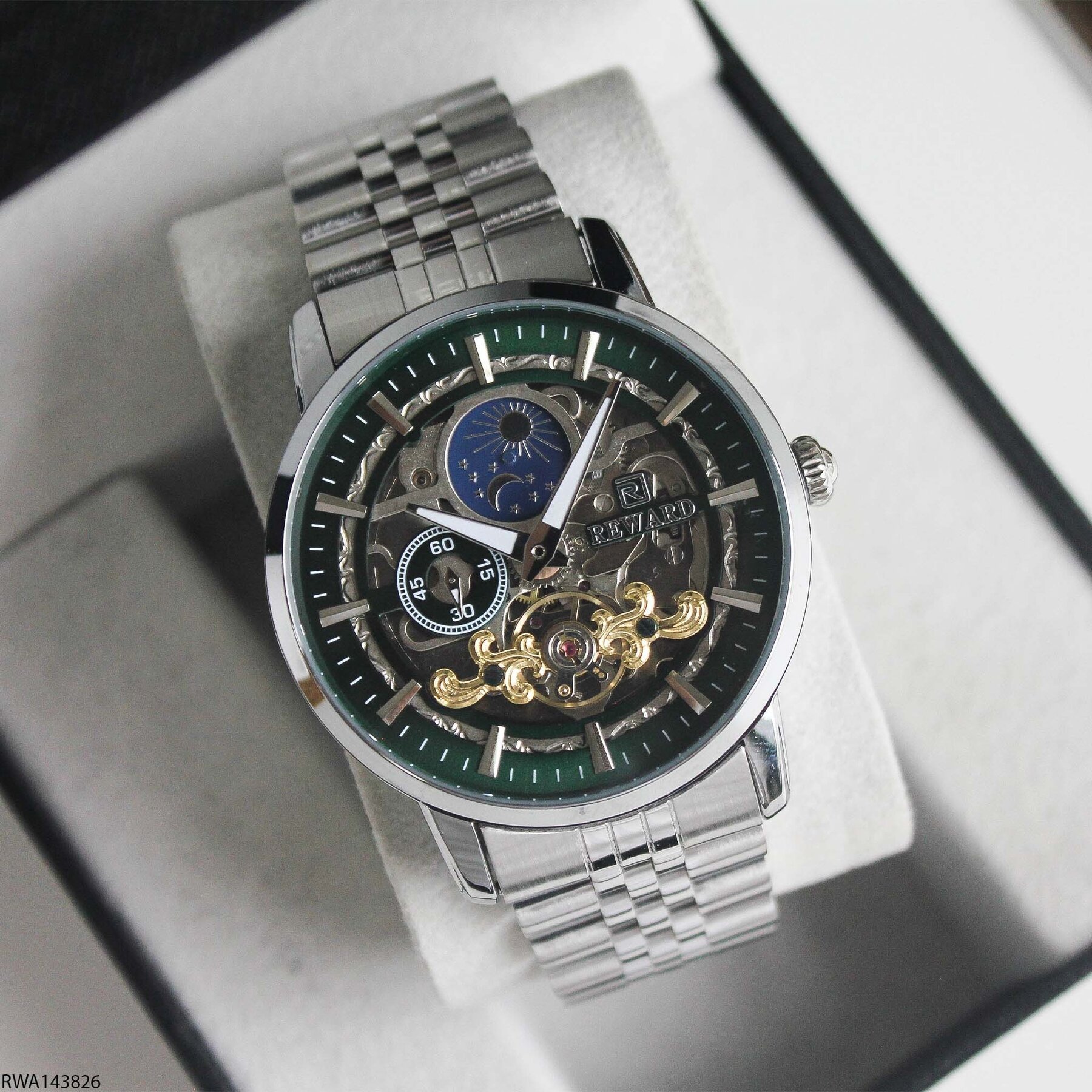 Reward RWA143826 Steel Strap Automatic Men Watch