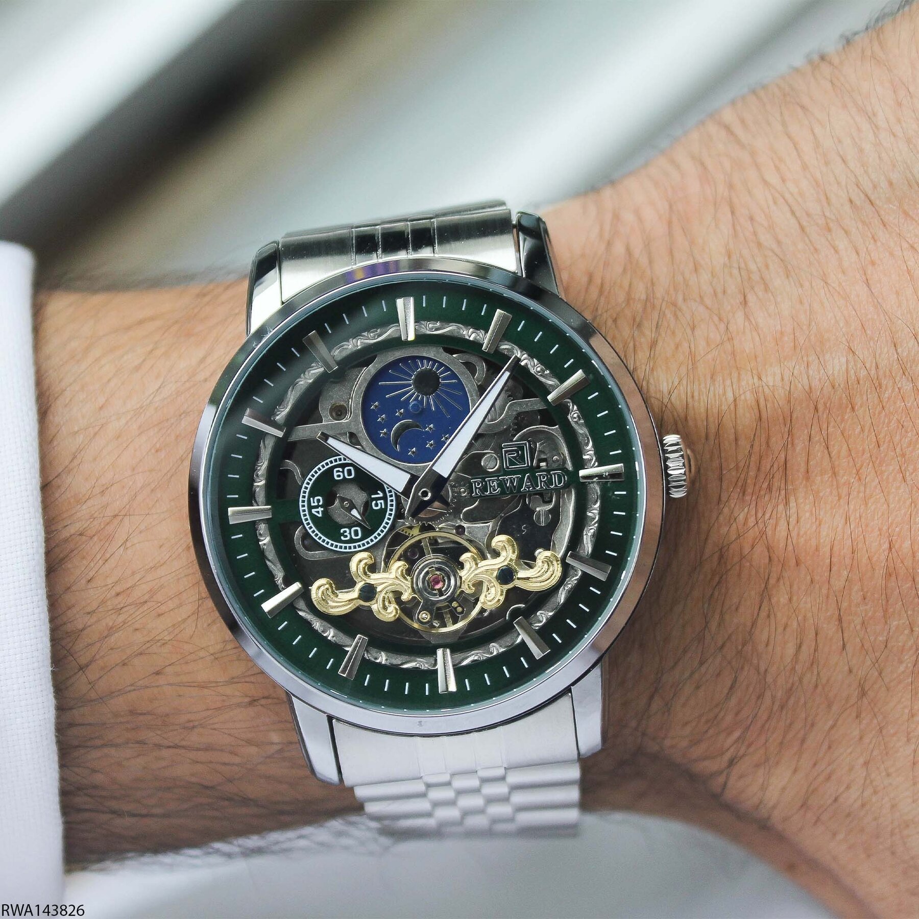 Reward RWA143826 Steel Strap Automatic Men Watch