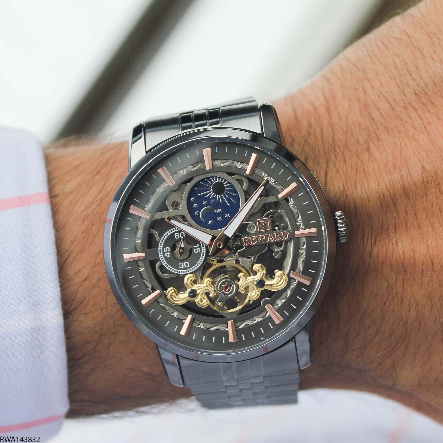 Reward RWA143832 Steel Strap Automatic Men Watch