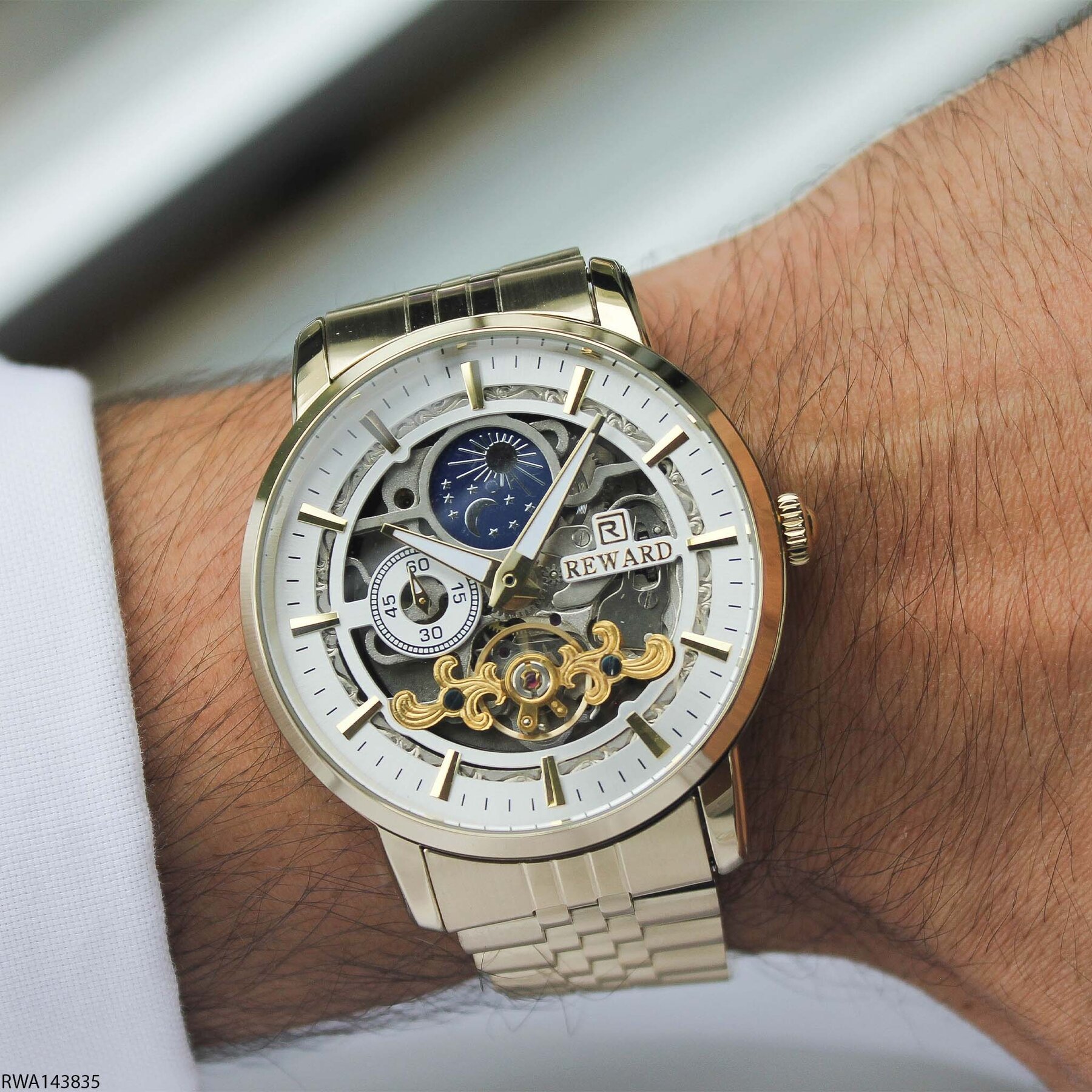 Reward RWA143835 Steel Strap Automatic Men Watch