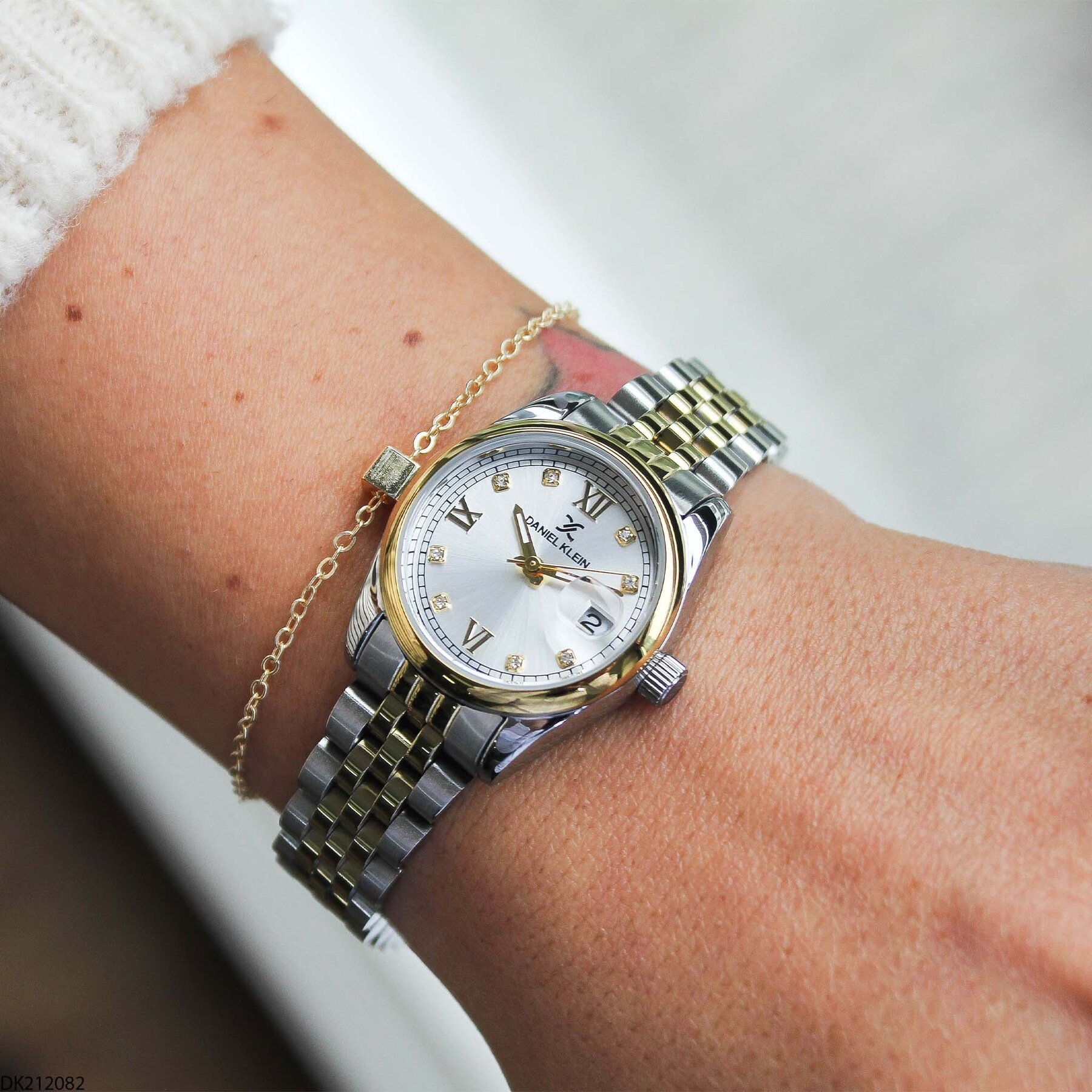 Daniel Klein DK327359 Leather Strap Women Watch