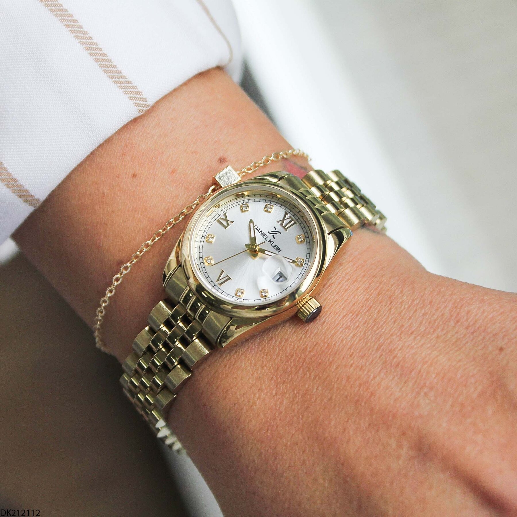 Daniel Klein DK327359 Leather Strap Women Watch