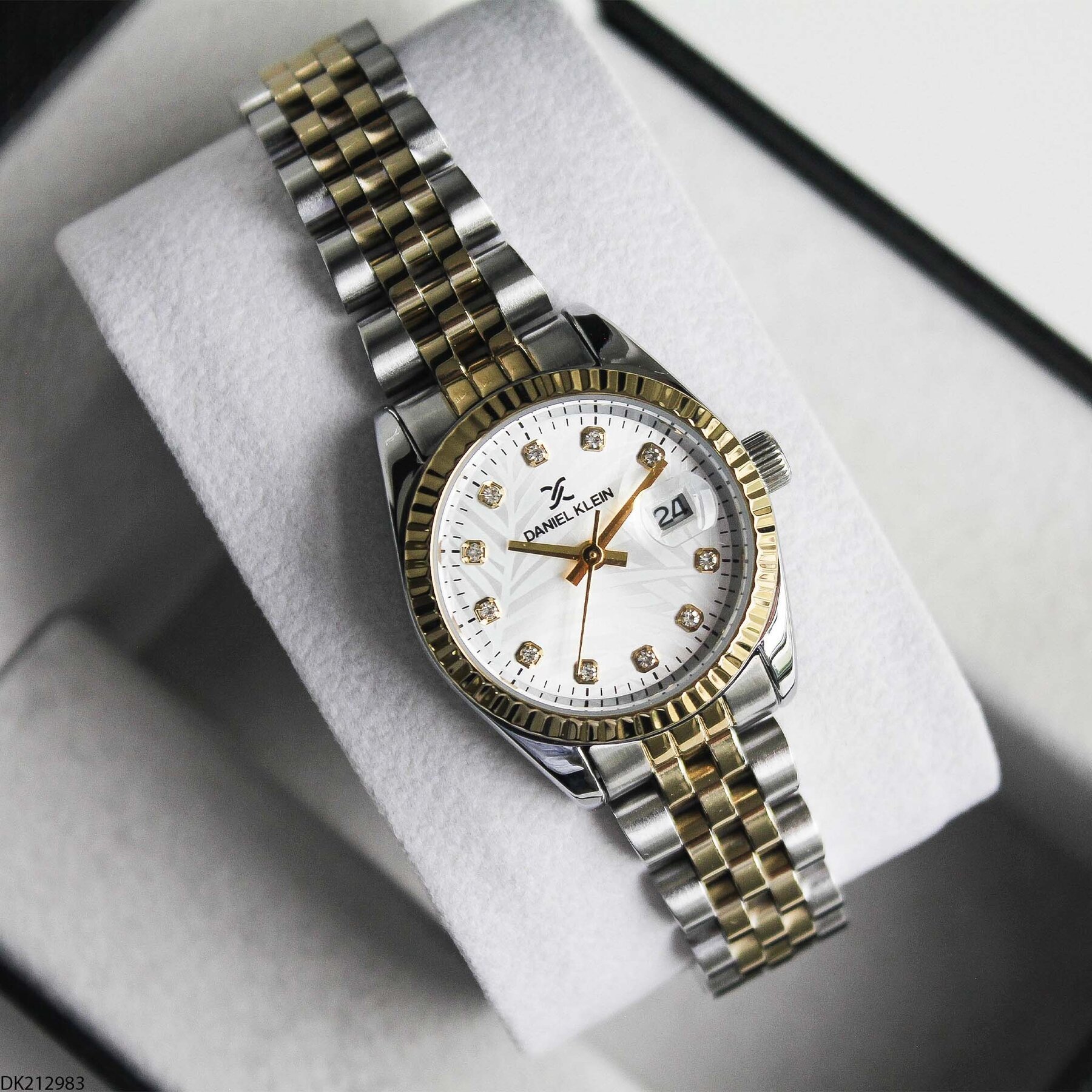 Daniel Klein DK327359 Leather Strap Women Watch