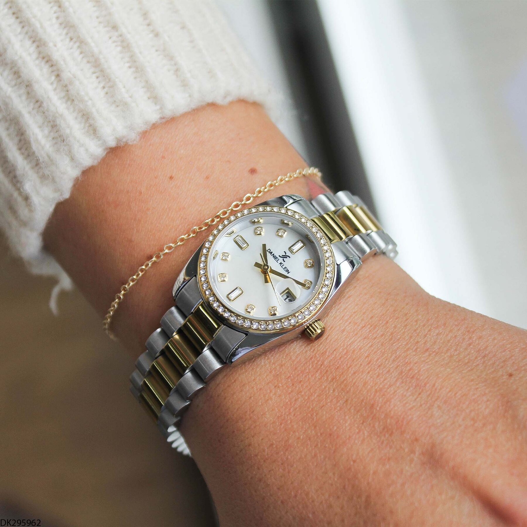 Daniel Klein DK327359 Leather Strap Women Watch