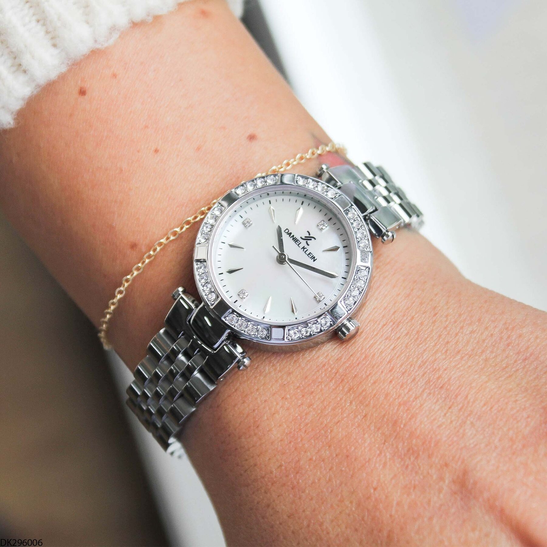 Daniel Klein DK327359 Leather Strap Women Watch