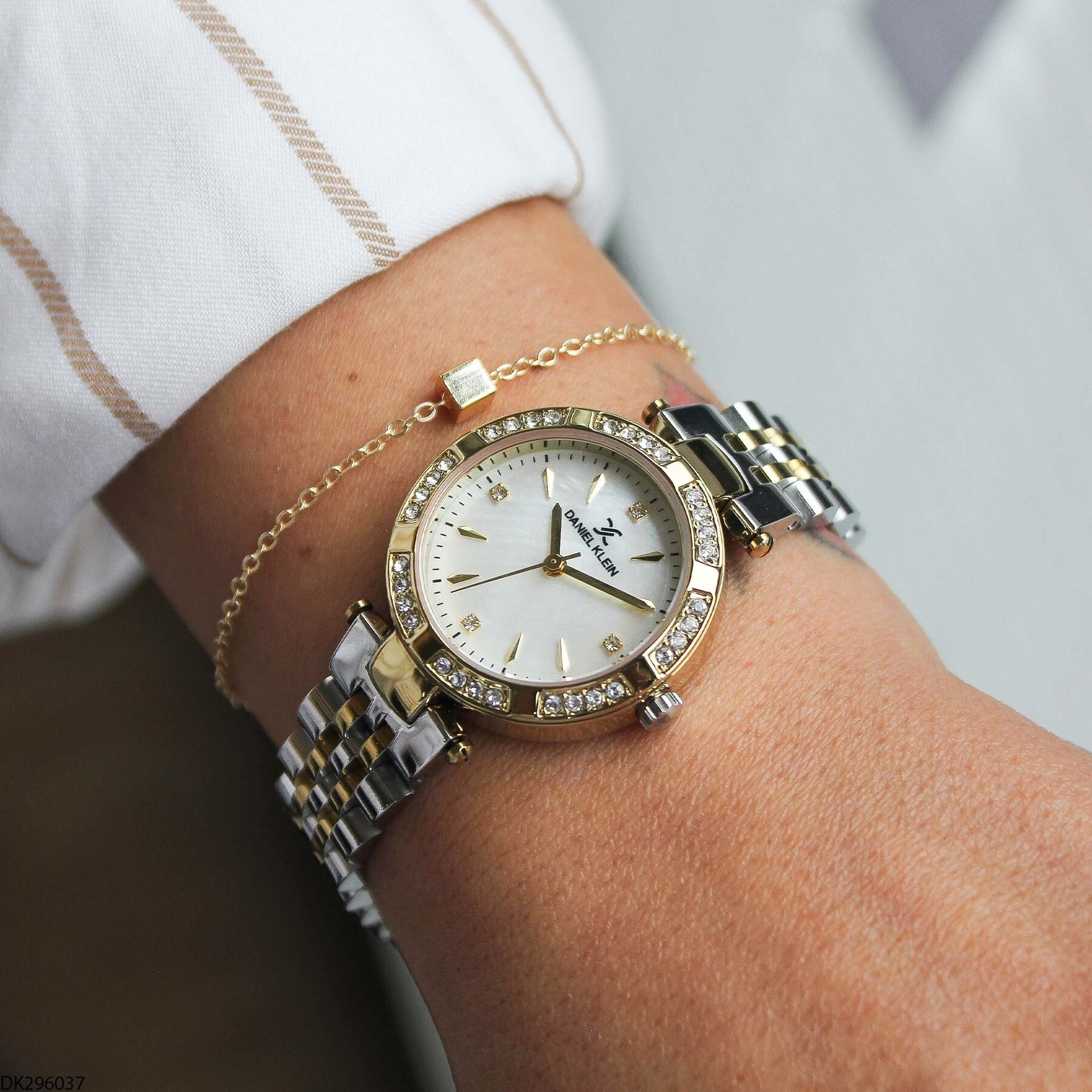 Daniel Klein DK327359 Leather Strap Women Watch