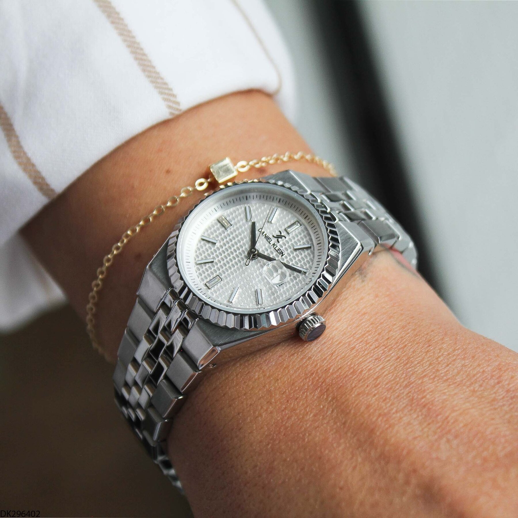 Daniel Klein DK327359 Leather Strap Women Watch