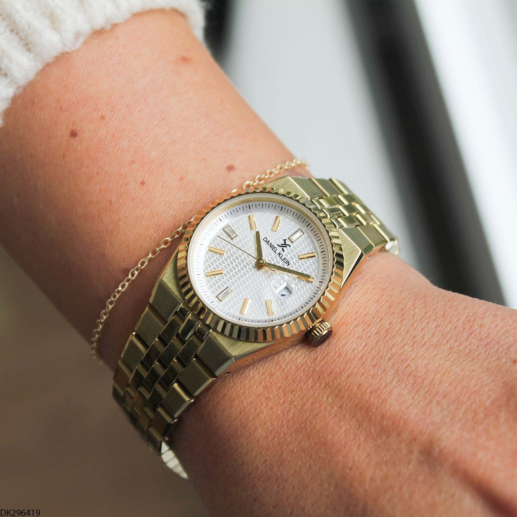 Daniel Klein DK327359 Leather Strap Women Watch