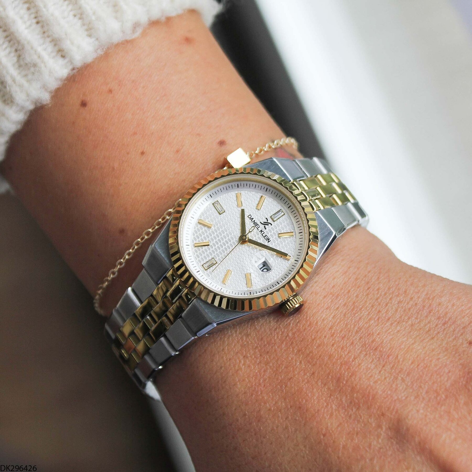 Daniel Klein DK327359 Leather Strap Women Watch