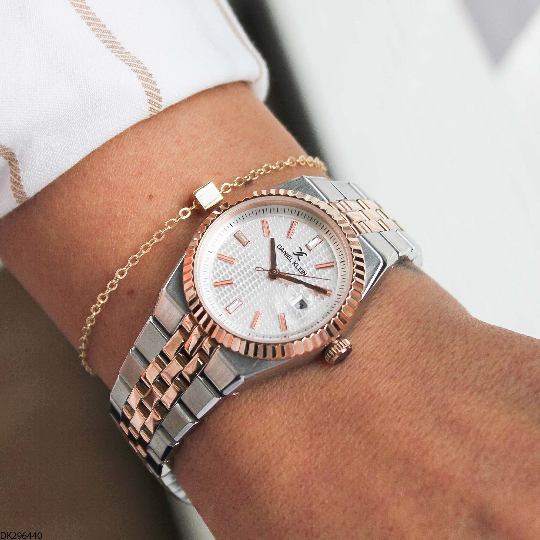 Daniel Klein DK327359 Leather Strap Women Watch