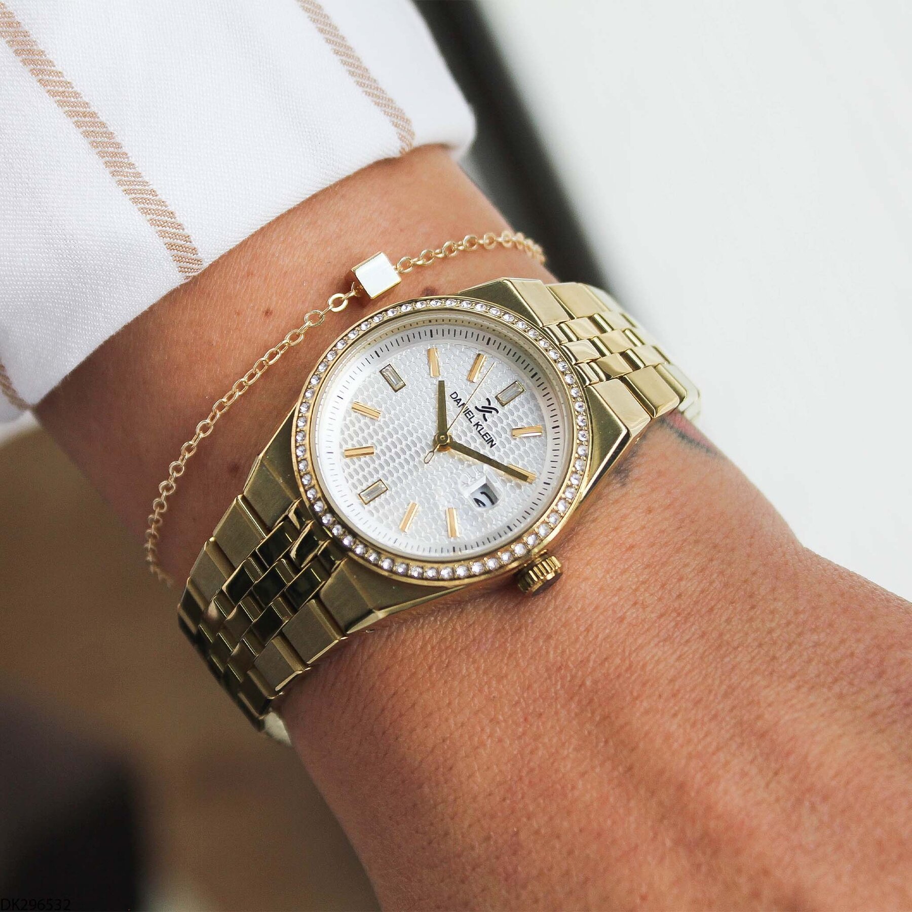 Daniel Klein DK327359 Leather Strap Women Watch