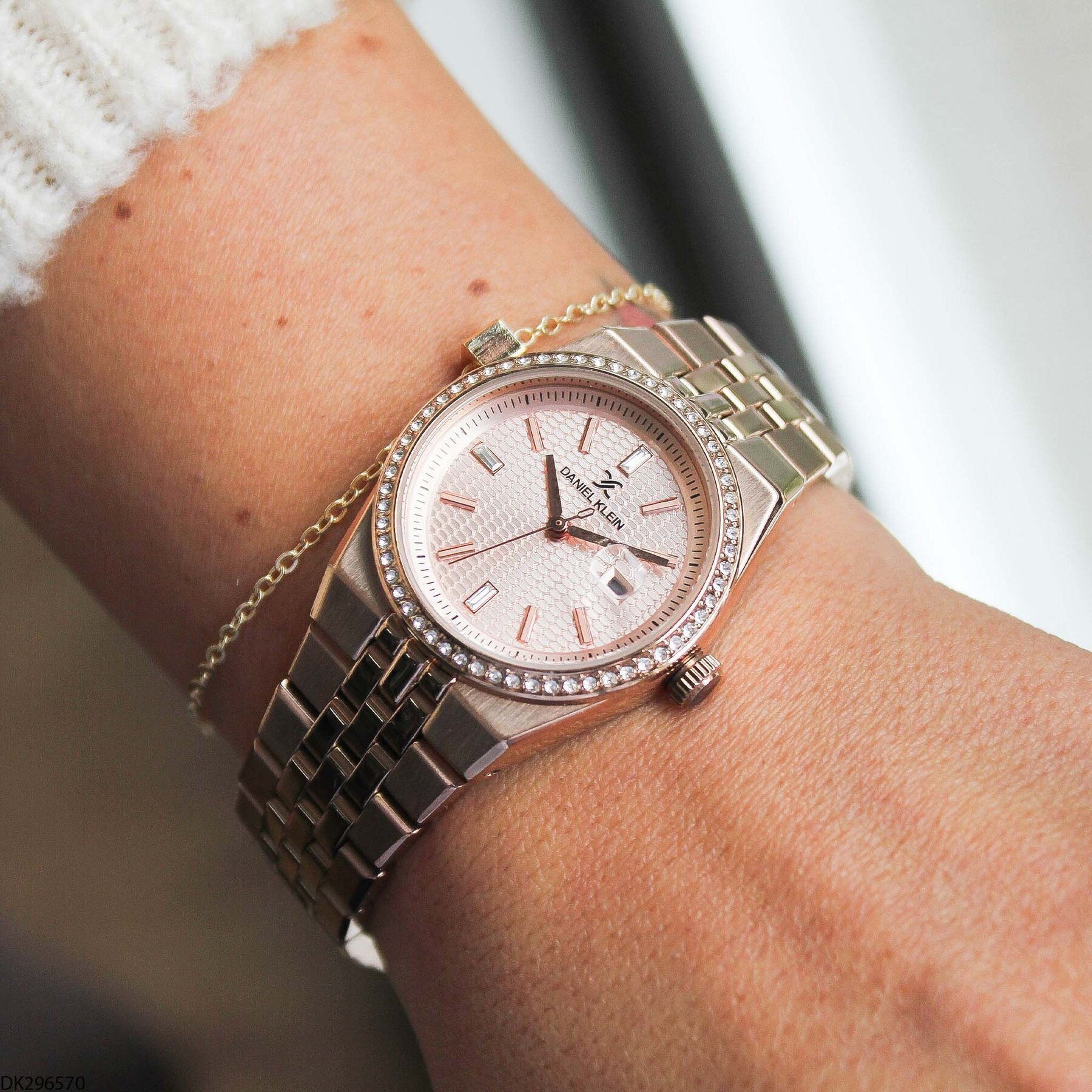 Daniel Klein DK327359 Leather Strap Women Watch