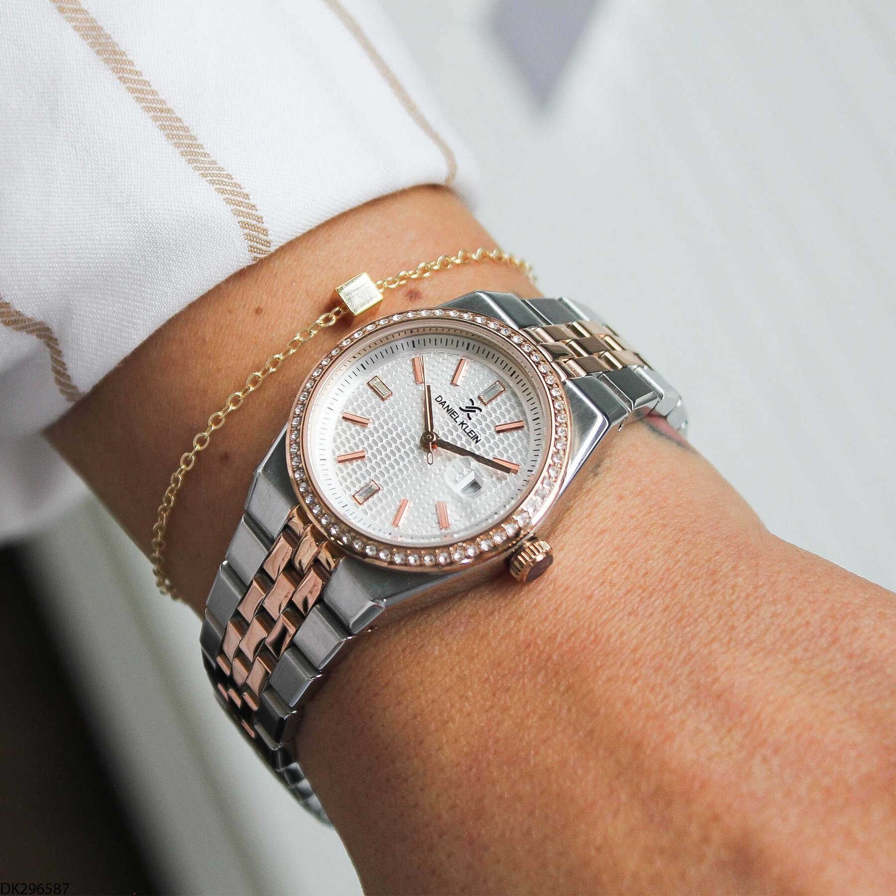 Daniel Klein DK327359 Leather Strap Women Watch