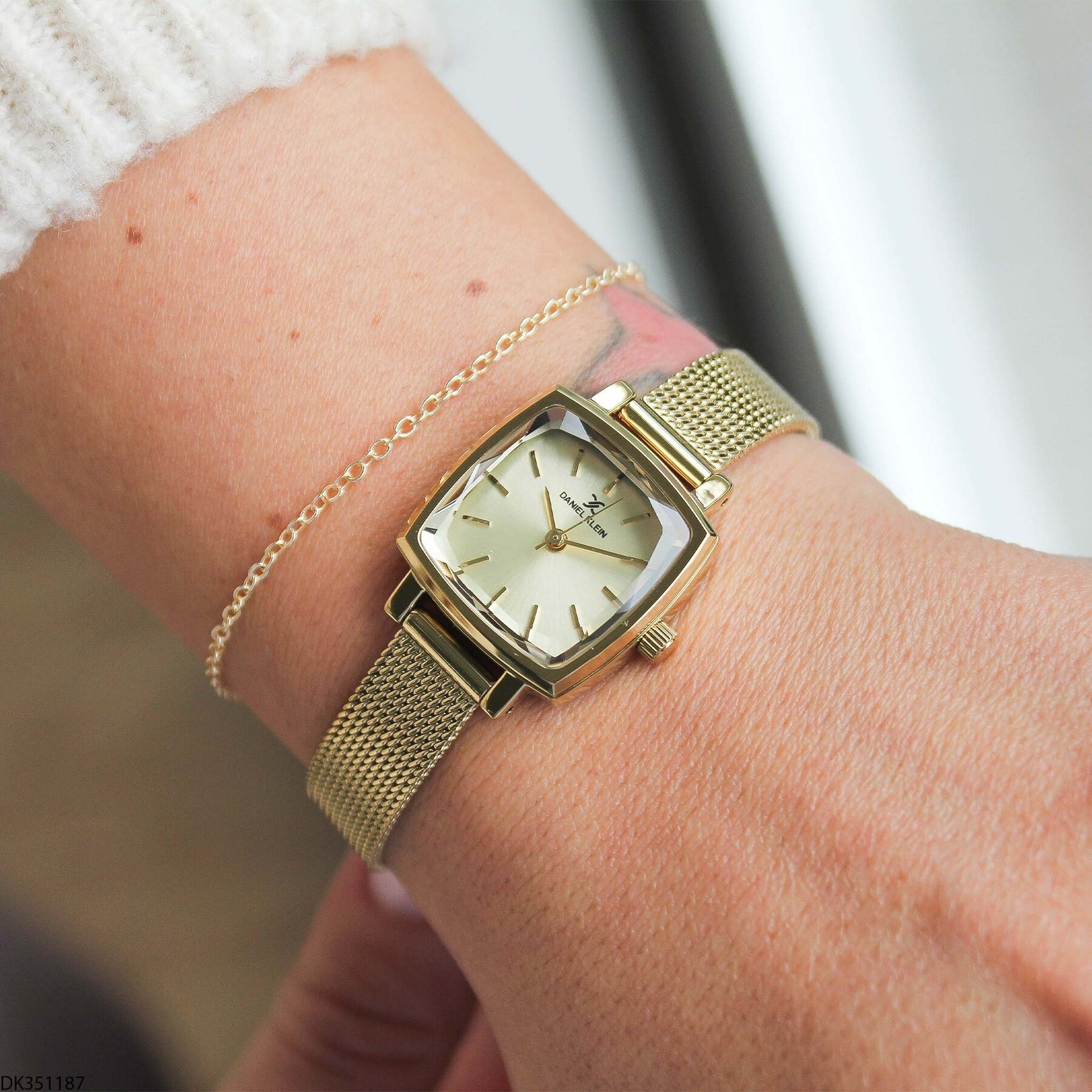 Daniel Klein DK327359 Leather Strap Women Watch