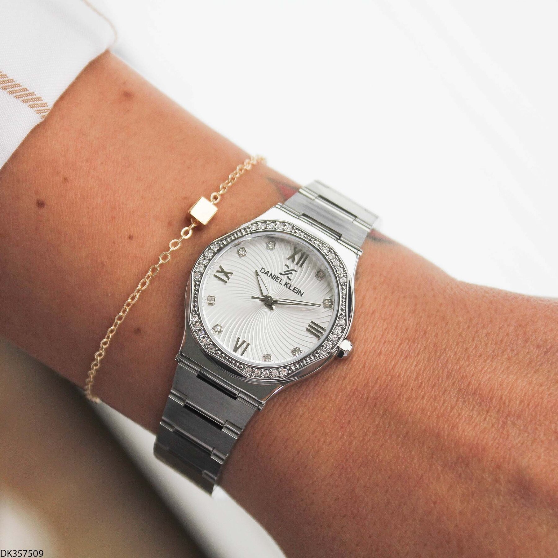 Daniel Klein DK327359 Leather Strap Women Watch