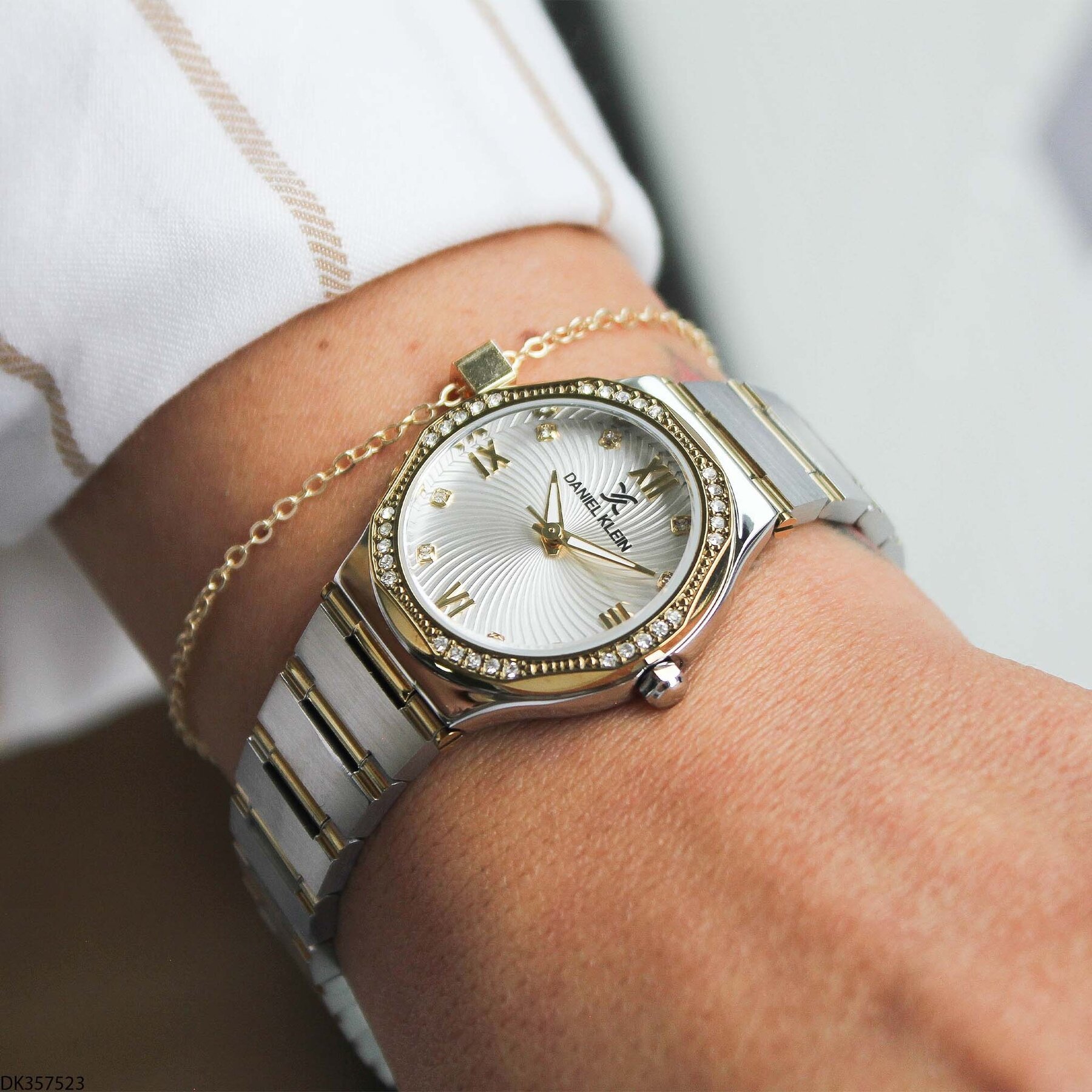 Daniel Klein DK327359 Leather Strap Women Watch