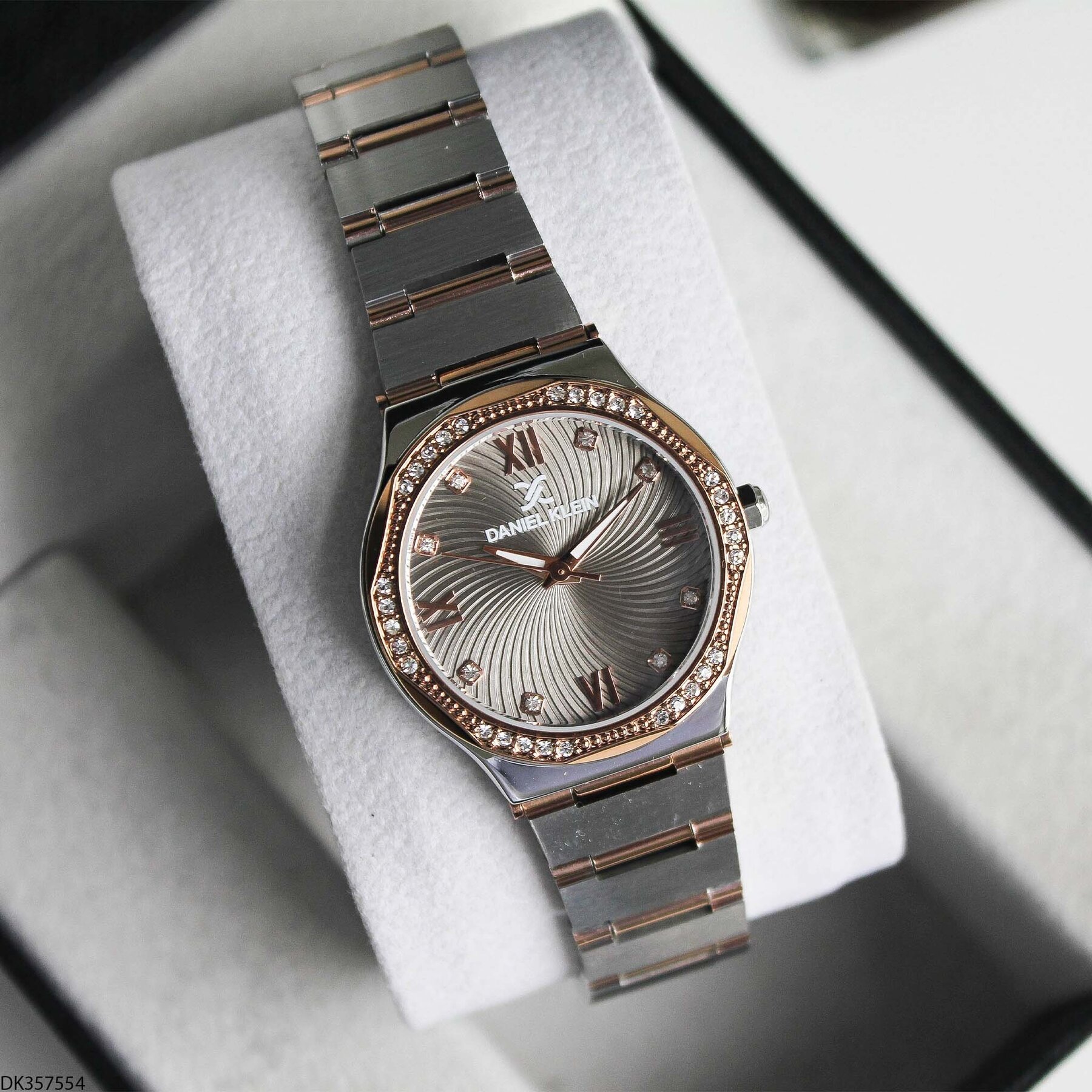 Daniel Klein DK327359 Leather Strap Women Watch