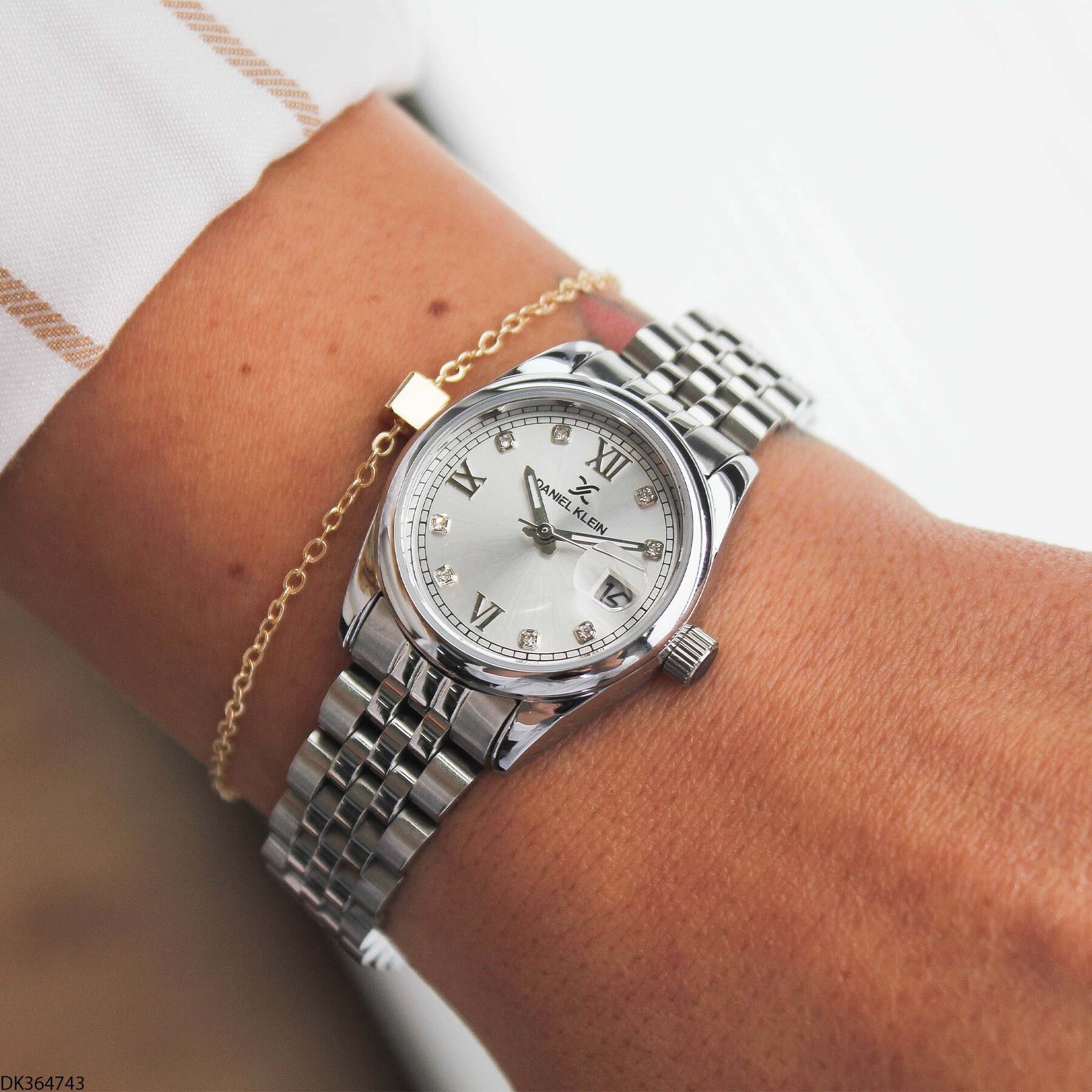 Daniel Klein DK327359 Leather Strap Women Watch