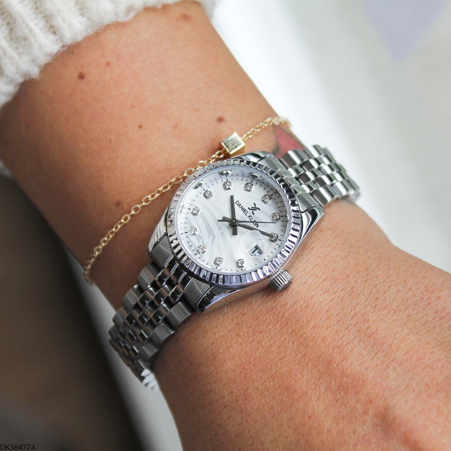 Daniel Klein DK327359 Leather Strap Women Watch