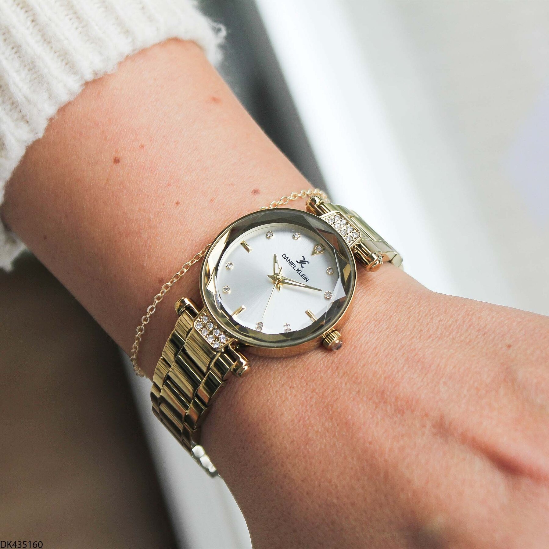 Daniel Klein DK327359 Leather Strap Women Watch