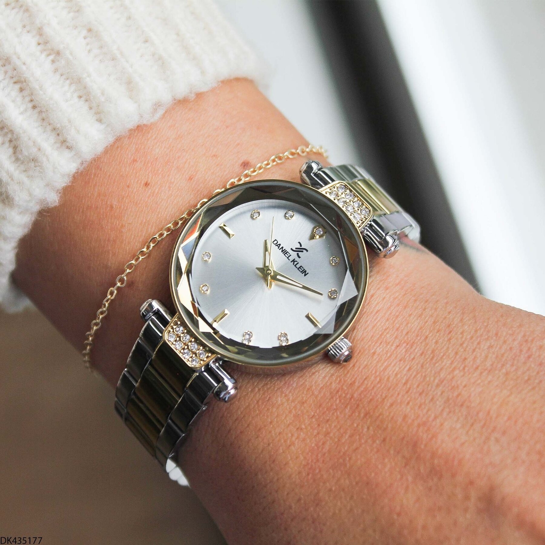 Daniel Klein DK327359 Leather Strap Women Watch