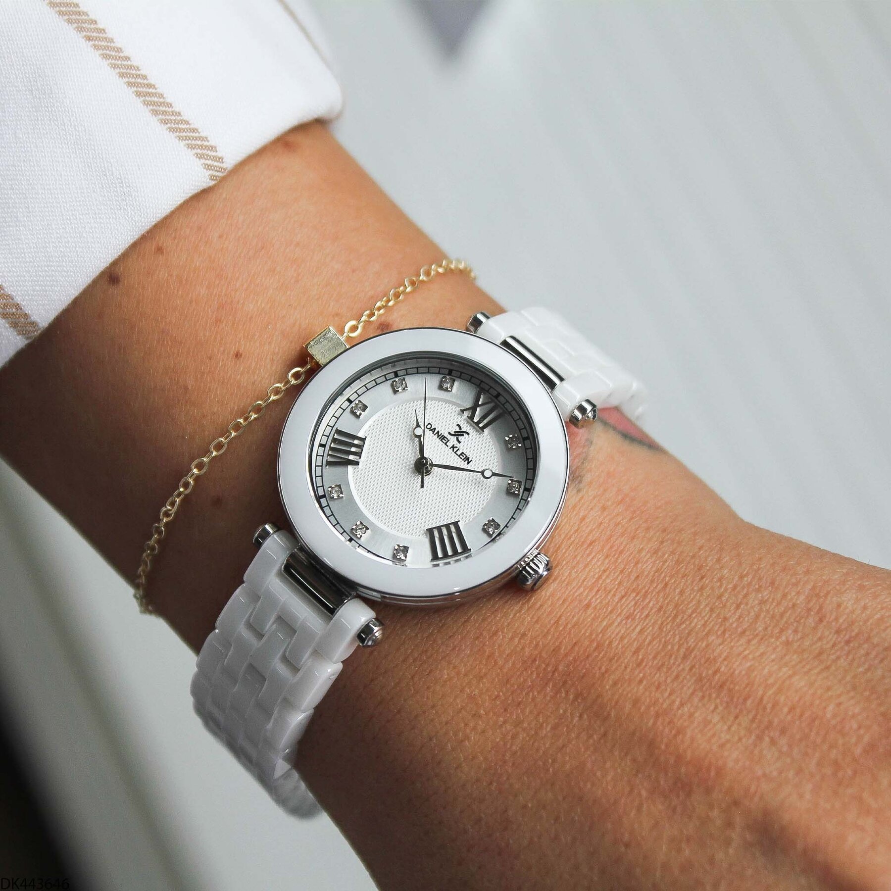 Daniel Klein DK327359 Leather Strap Women Watch