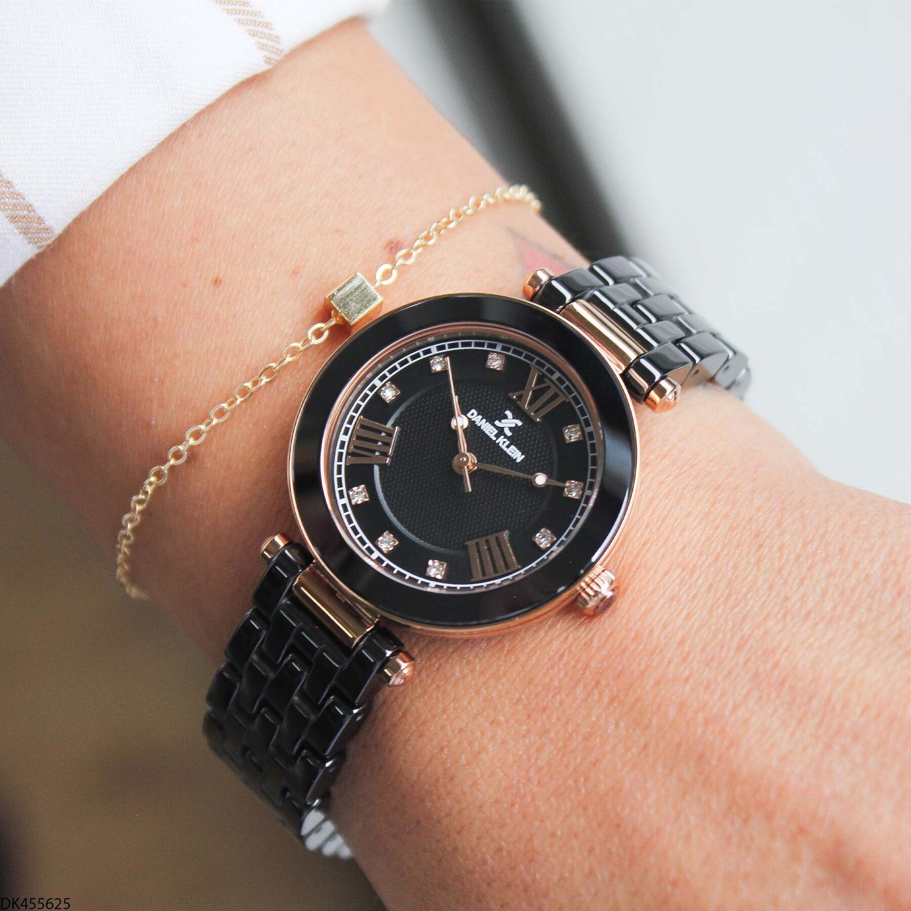 Daniel Klein DK327359 Leather Strap Women Watch