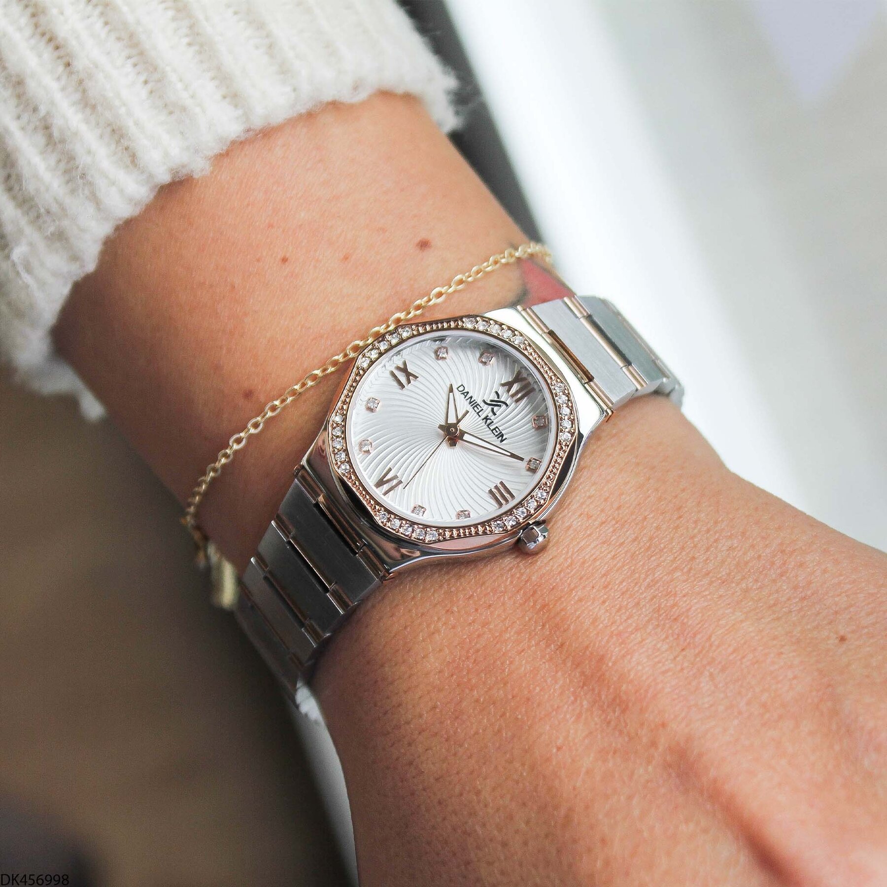 Daniel Klein DK327359 Leather Strap Women Watch