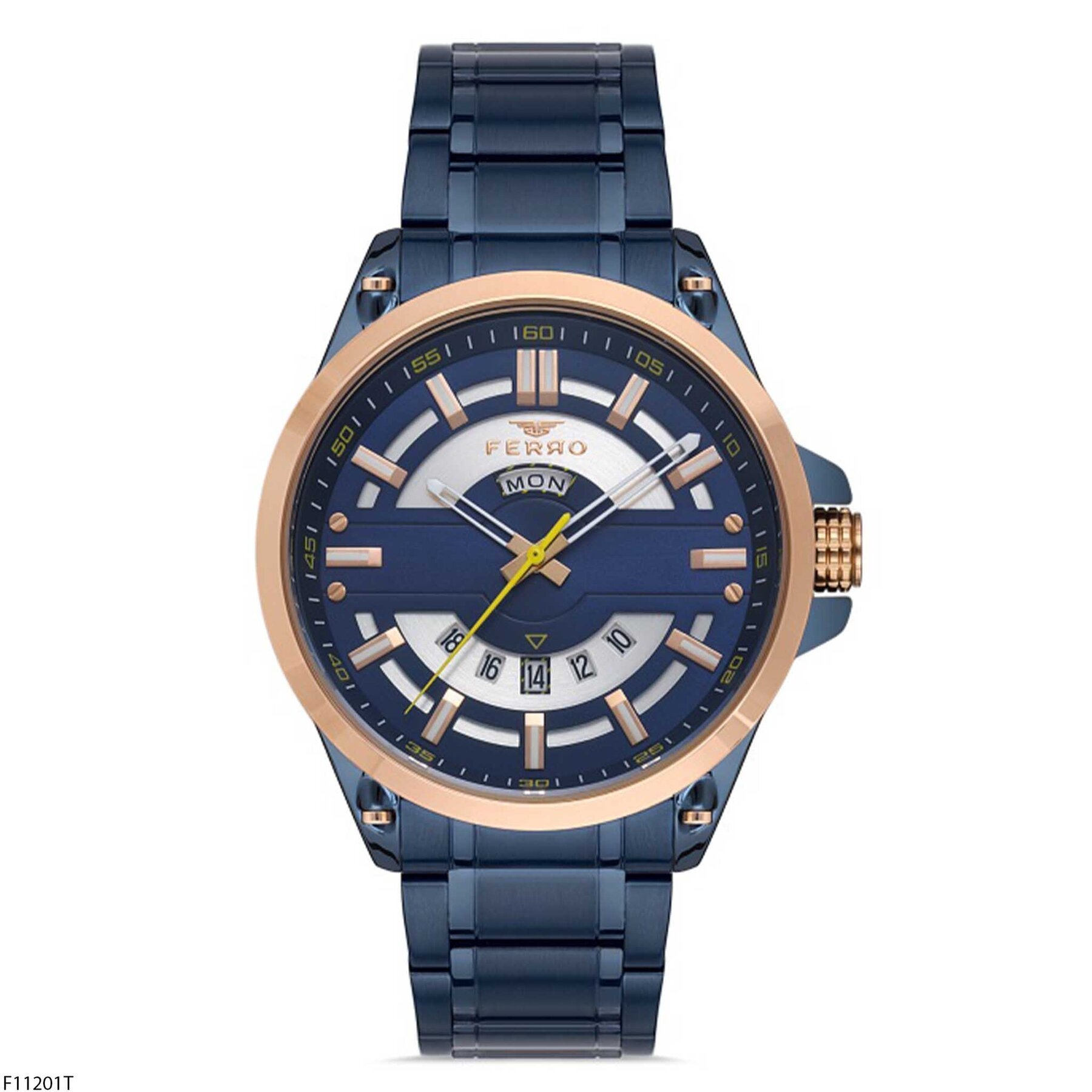 Ferro F11201T Çelik Kordonlu Erkek Kol Saati