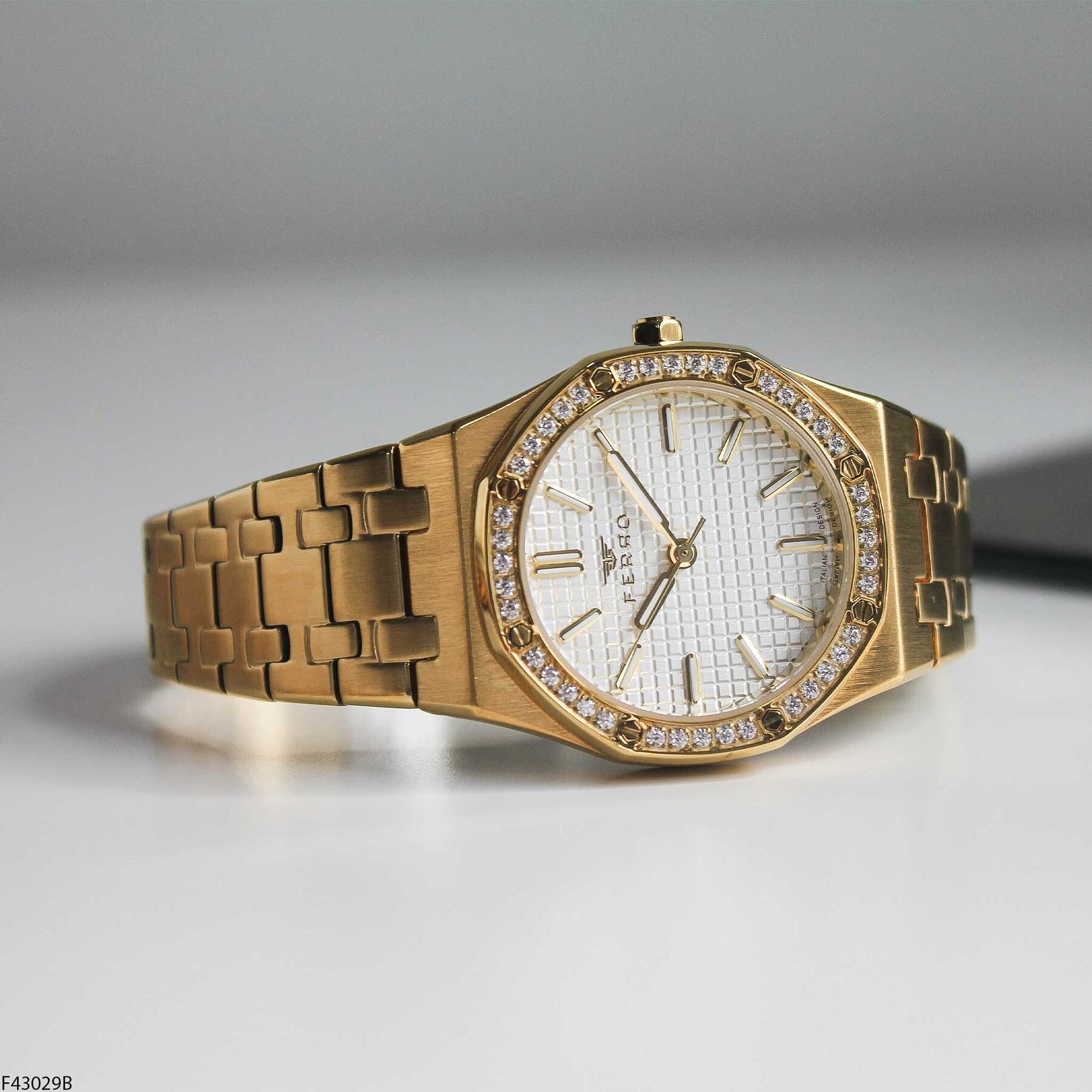 Ferro F43029B Steel Strap Women Watch