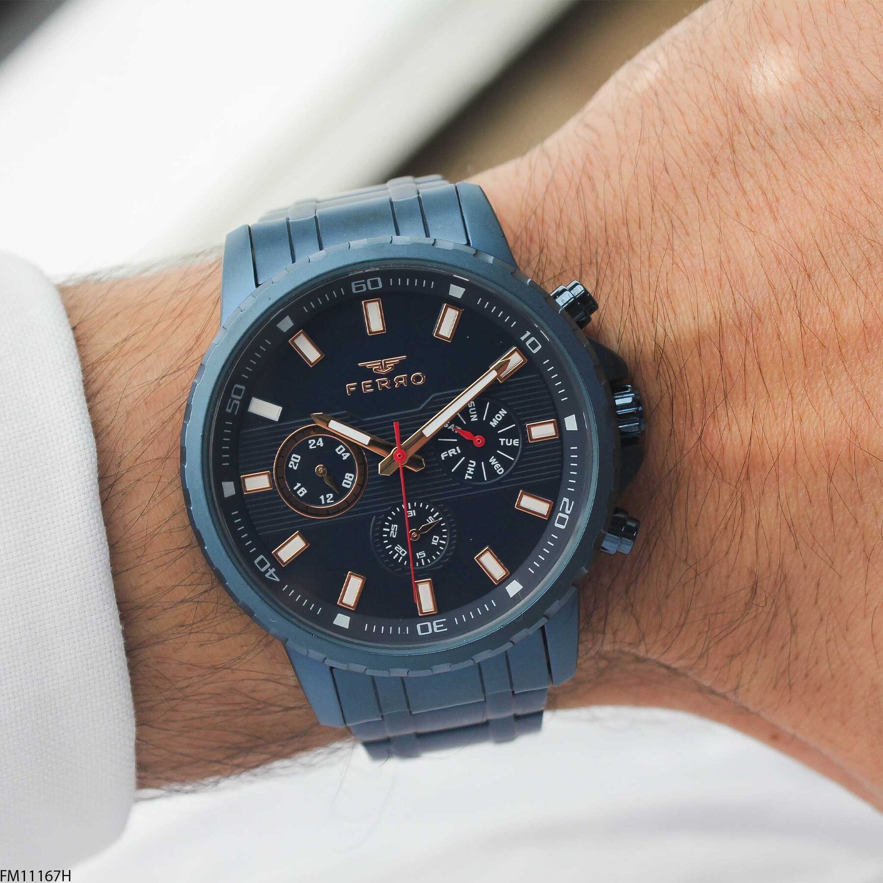 Ferro FM11167 Çelik Kordonlu Erkek Kol Saati