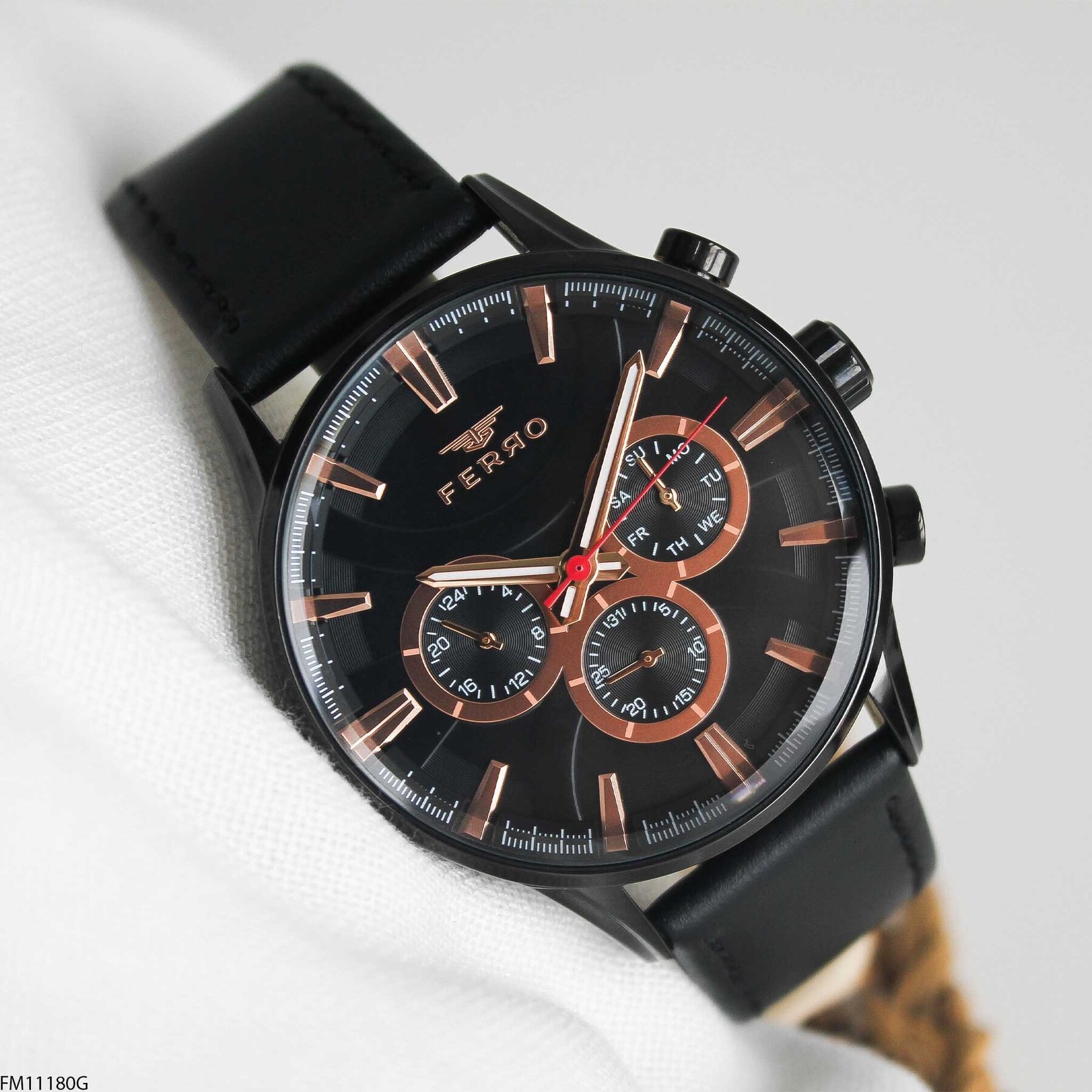 Ferro FM11180G Deri Kordonlu Erkek Kol Saati