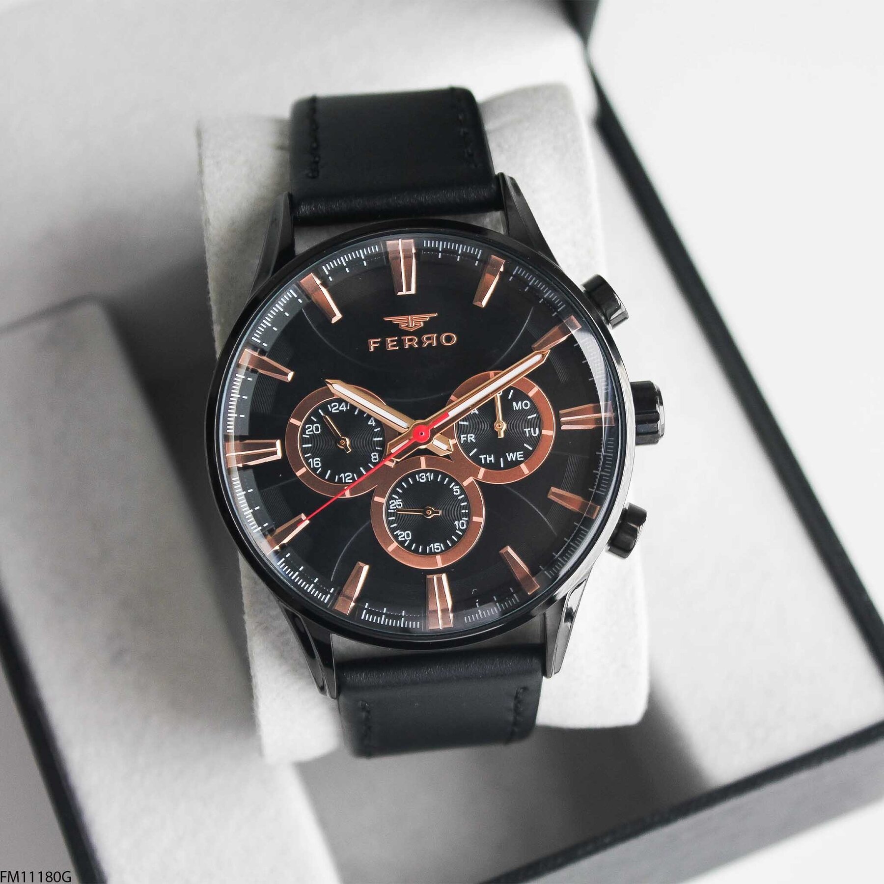 Ferro FM11180G Deri Kordonlu Erkek Kol Saati