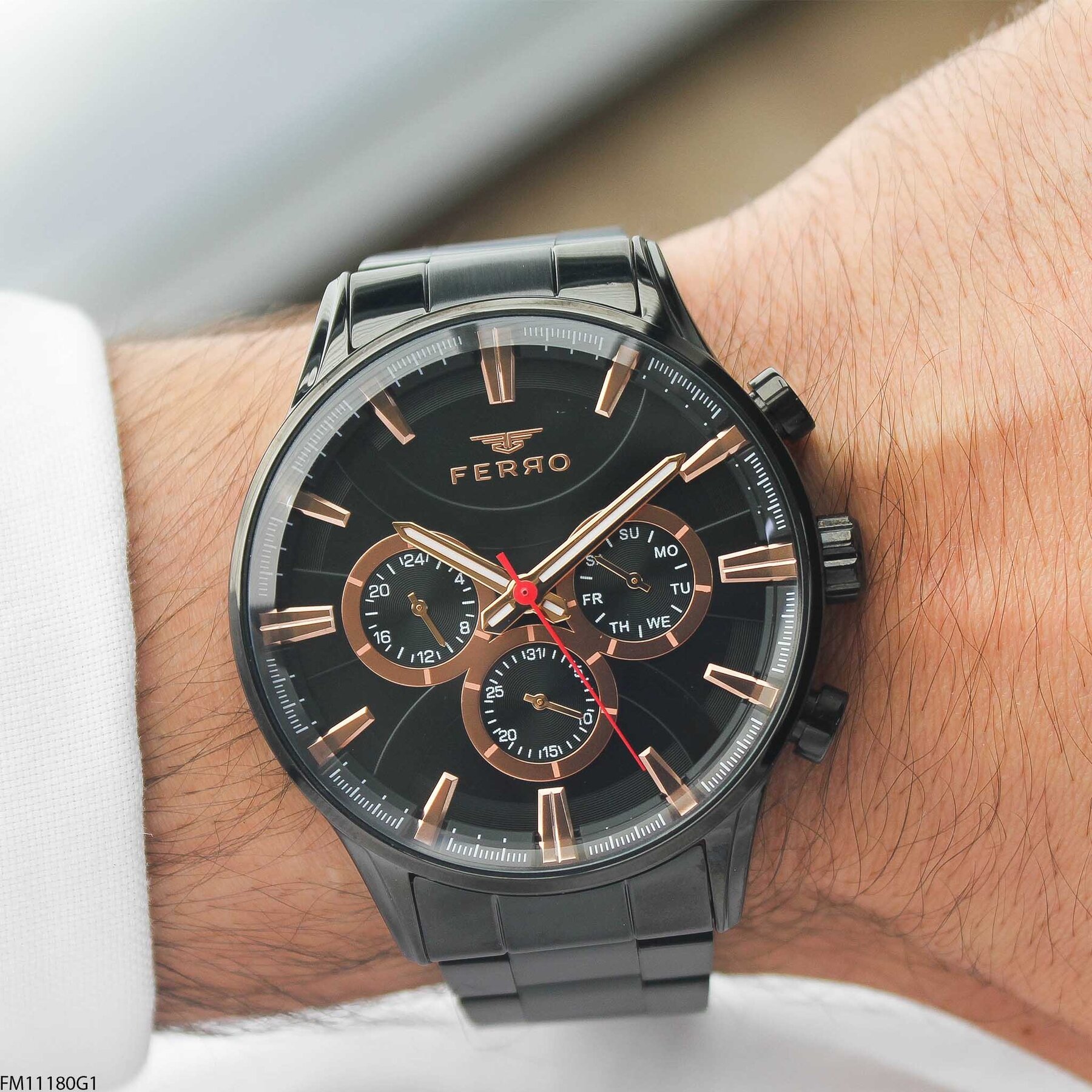 Ferro FM11180G1 Çelik Kordonlu Erkek Kol Saati