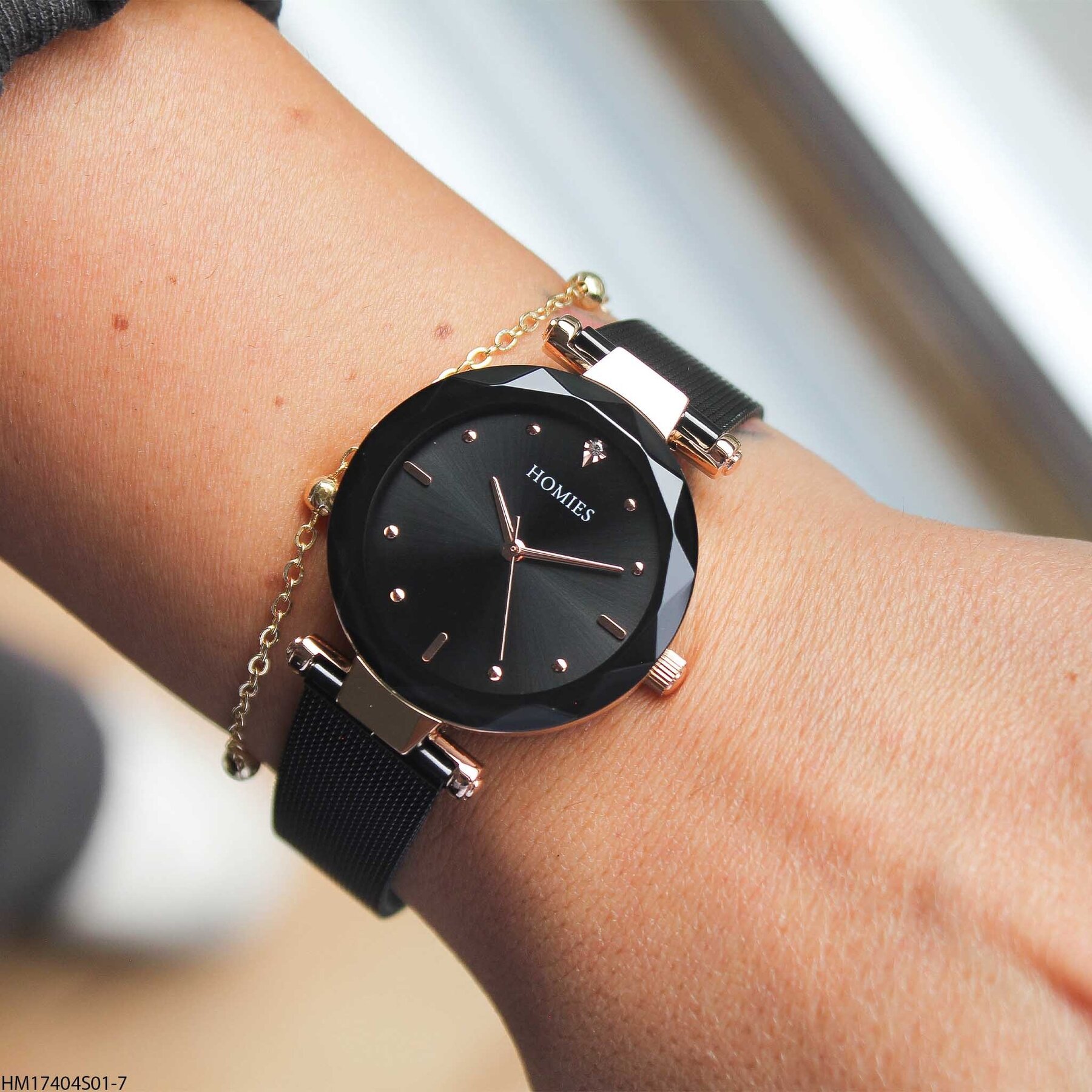 Homies HM17404S01-7  Çelik Hasır Kordonlu Kadın Kol Saati