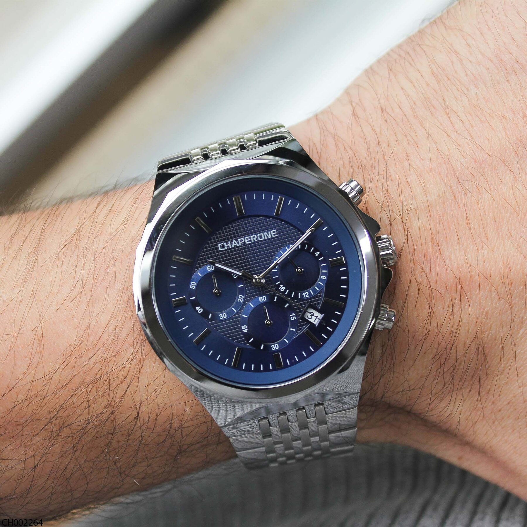 Chaperone CH002264 Çelik Kordonlu Erkek Kol Saati