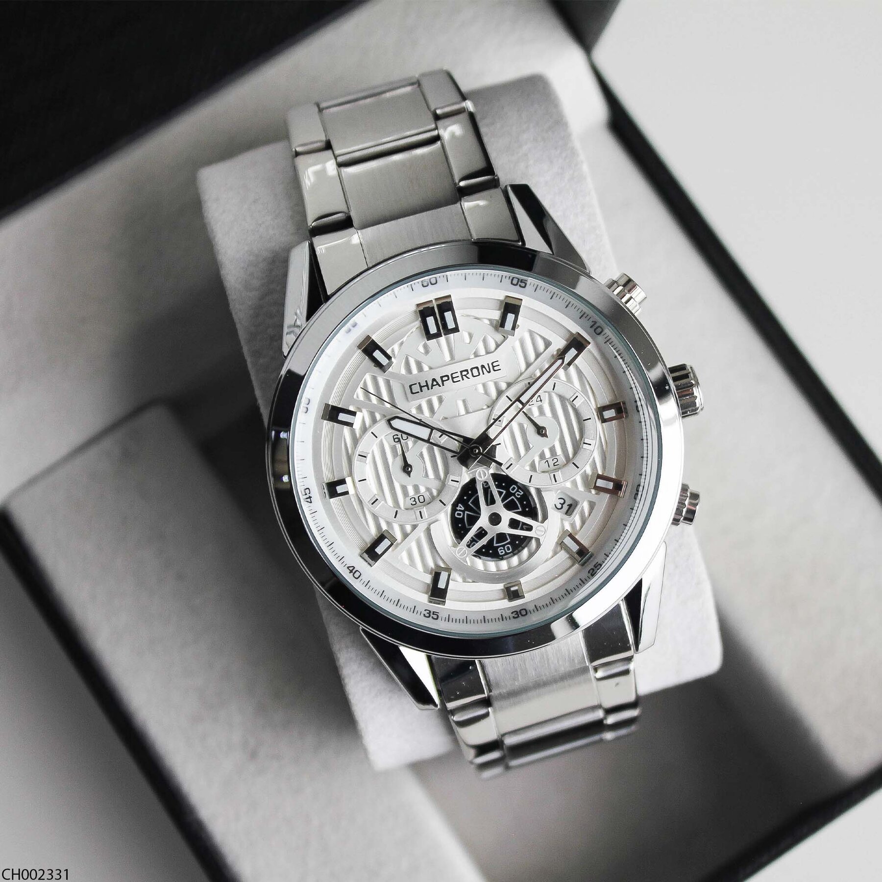Chaperone CH002331 Çelik Kordonlu Erkek Kol Saati