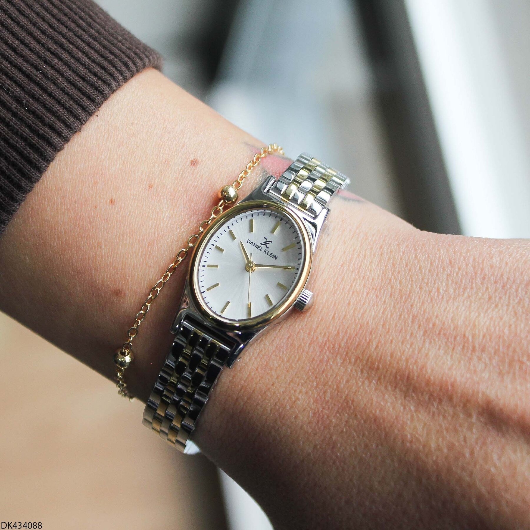 Daniel Klein DK327359 Leather Strap Women Watch