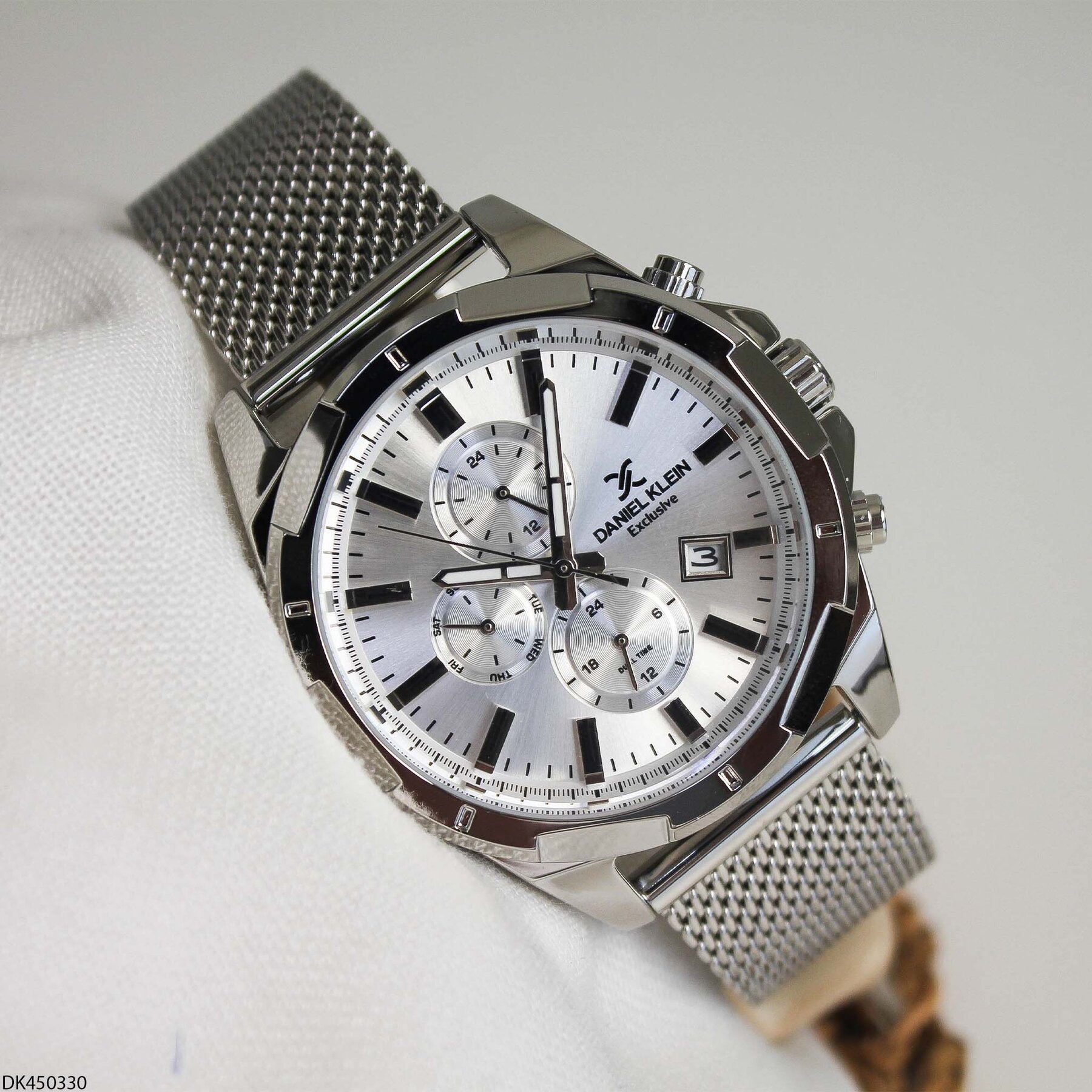 Daniel Klein DK450330 Çelik Hasır Kordonlu Erkek Kol Saati