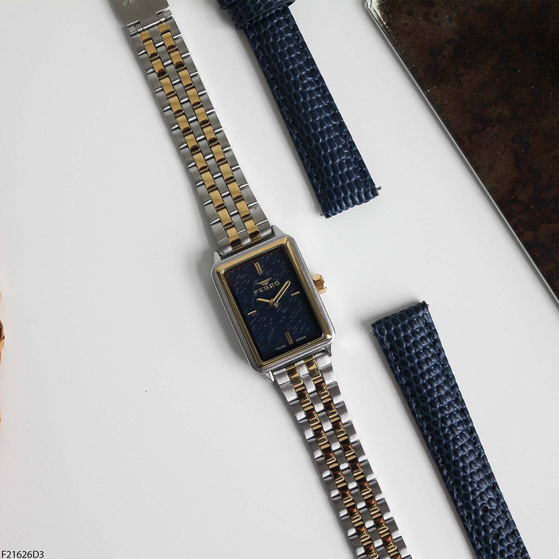 Ferro F21626D3 Çelik Kordonlu Kadın Kol Saati Kordon Hediyeli