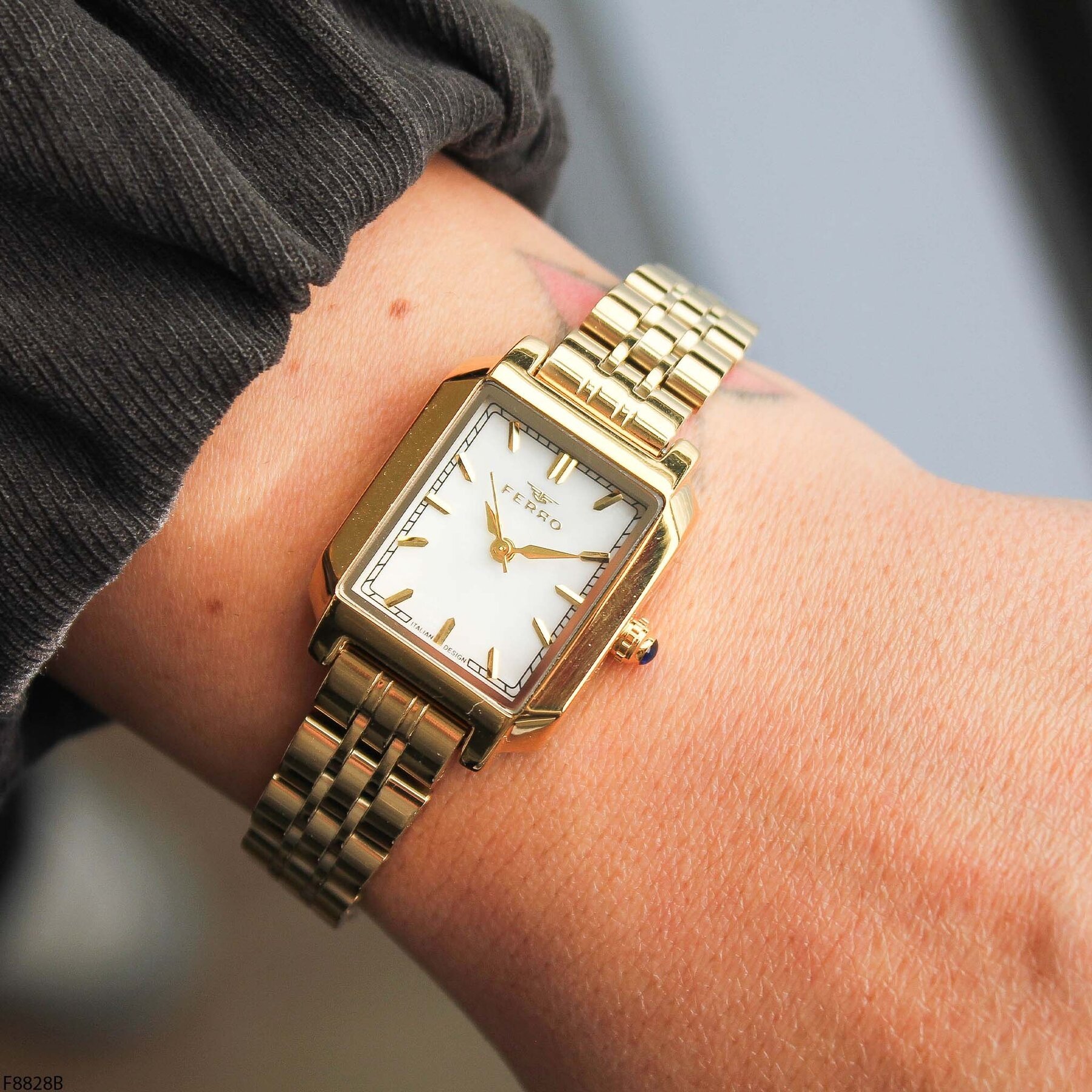 Ferro F8828B Çelik Kordonlu Kadın Kol Saati