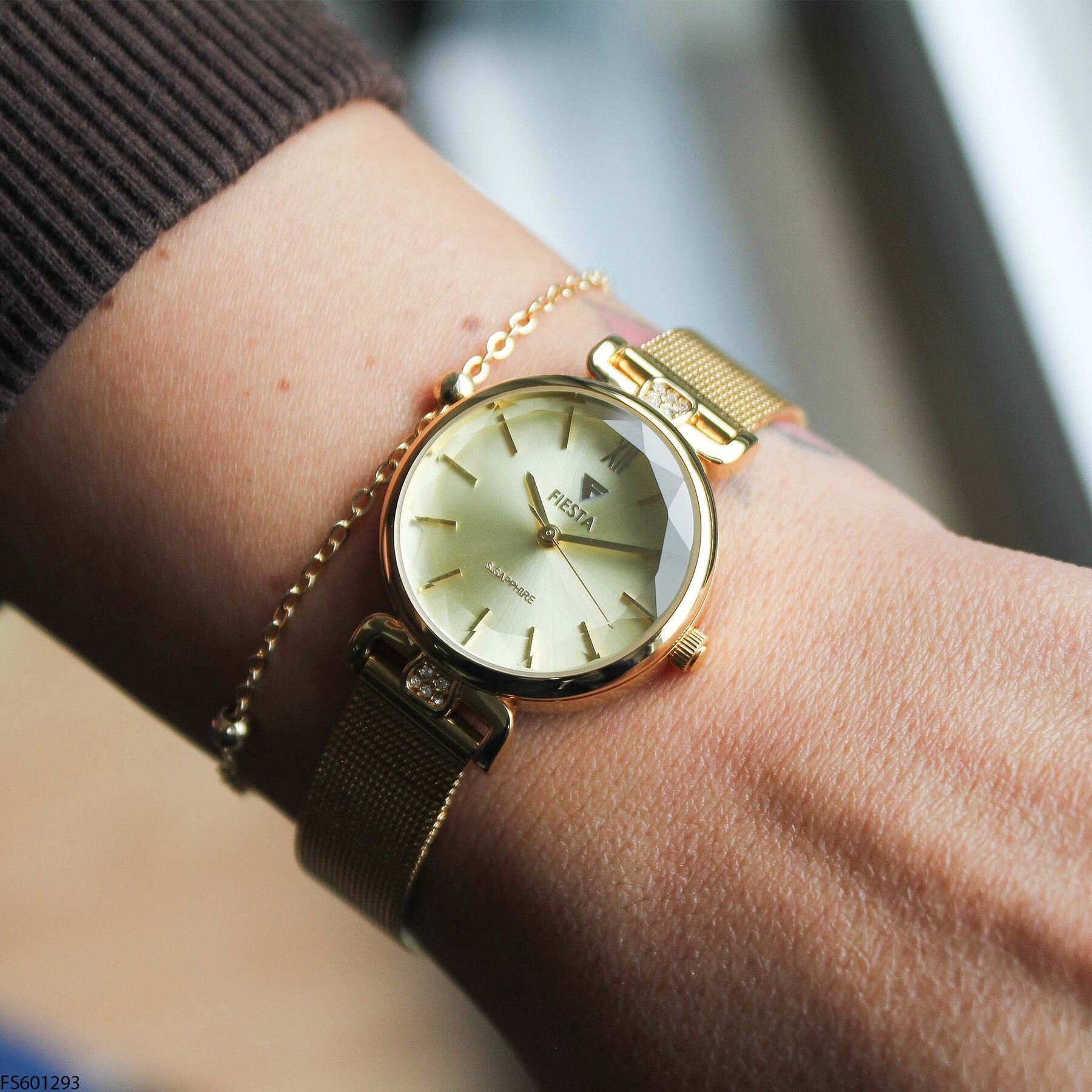 Fiesta FS601293 Çelik Hasır Kordonlu Kadın Kol Saati