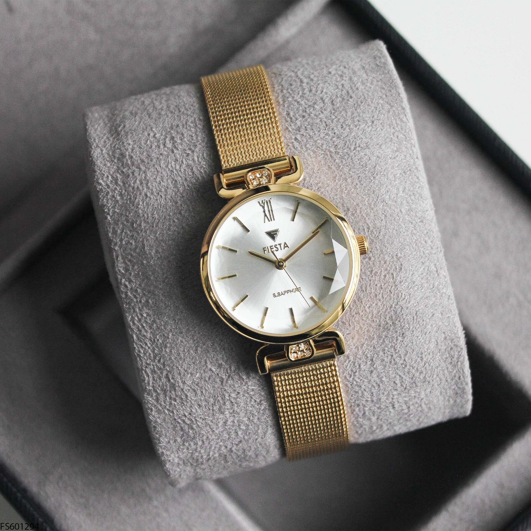 Fiesta FS601294 Çelik Hasır Kordonlu Kadın Kol Saati