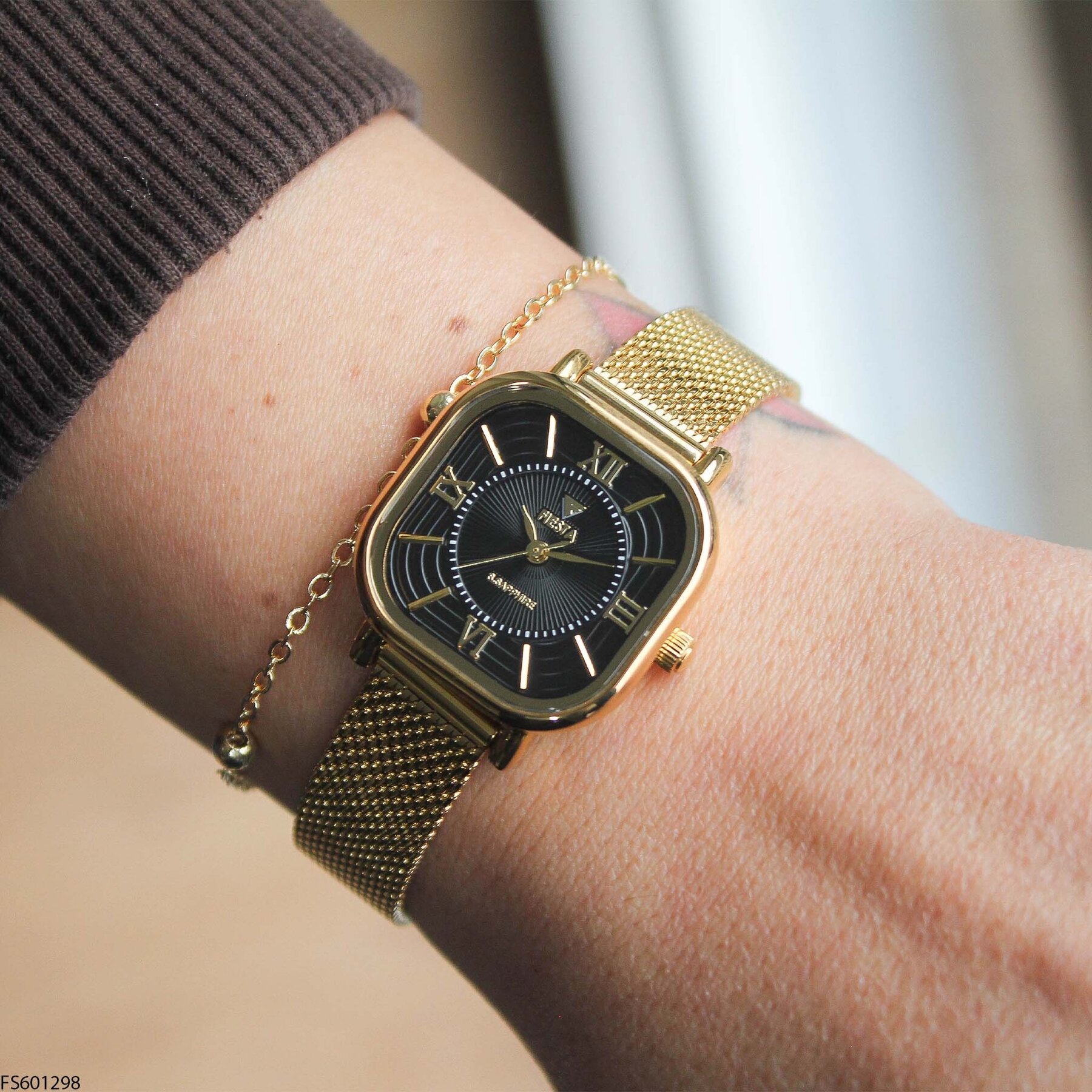 Fiesta FS601298 Çelik Hasır Kordonlu Kadın Kol Saati